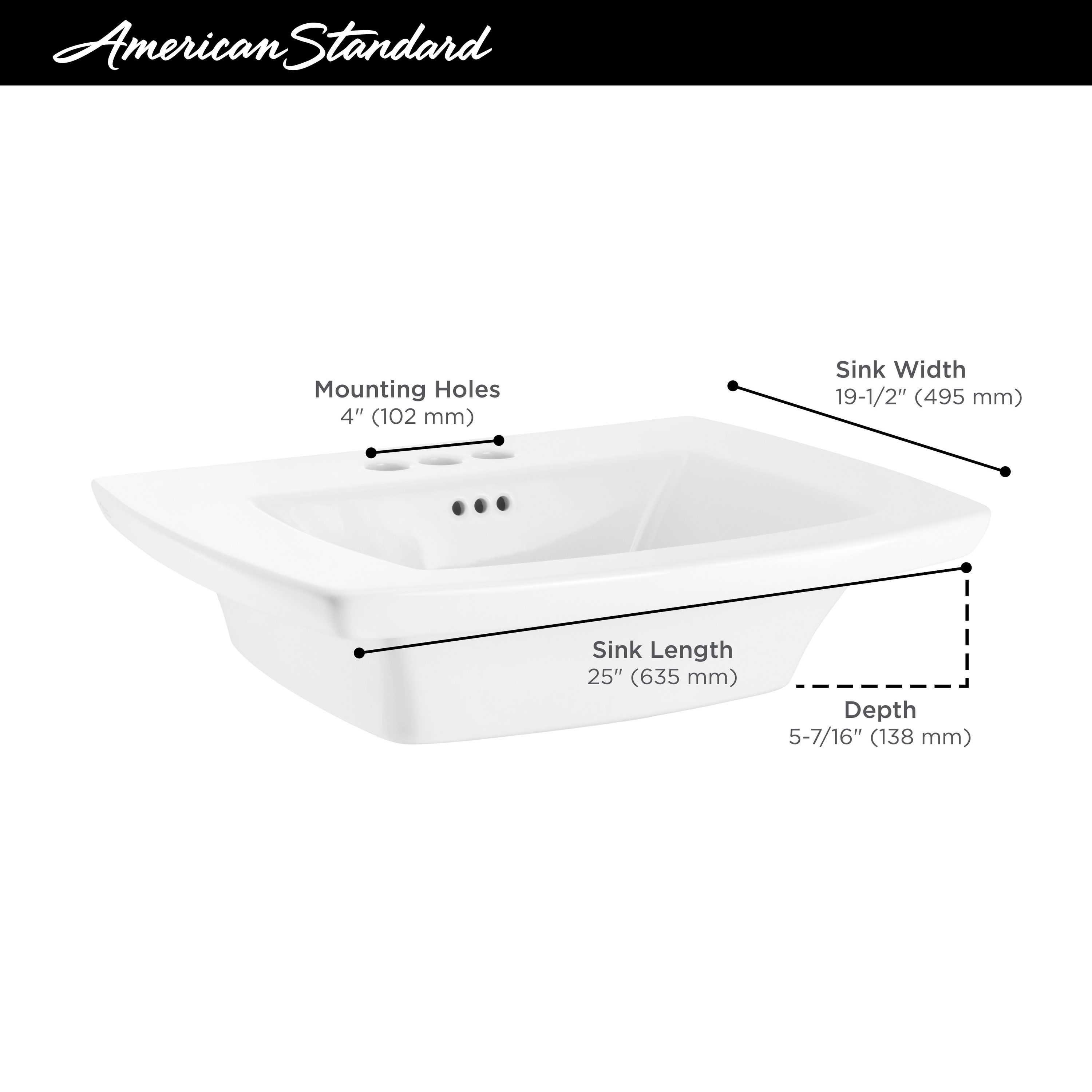 American Standard 0445004.020 Complete-Pedestal-Lavatories - View #8