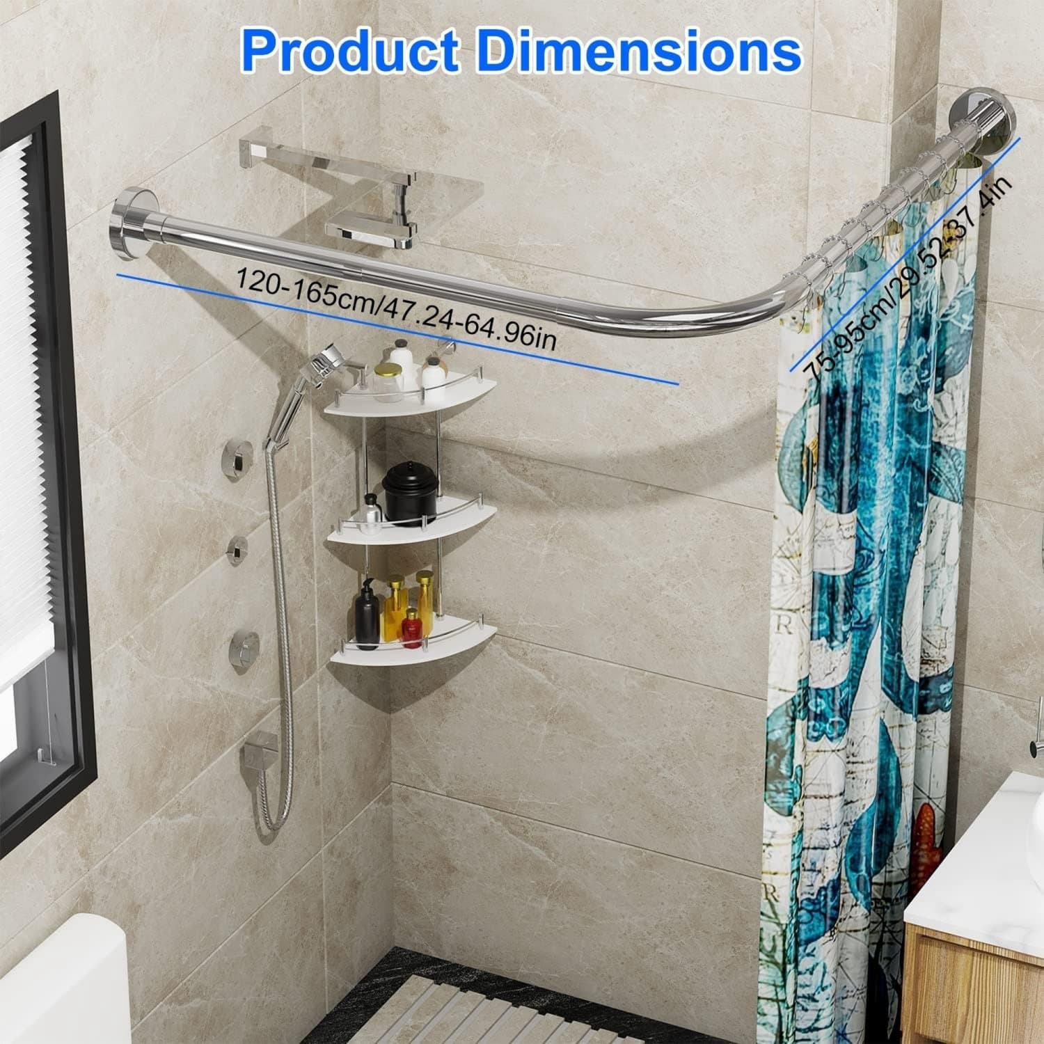 Angel Sar L2ZQYA626BSR02 Shower-Rods - View #3