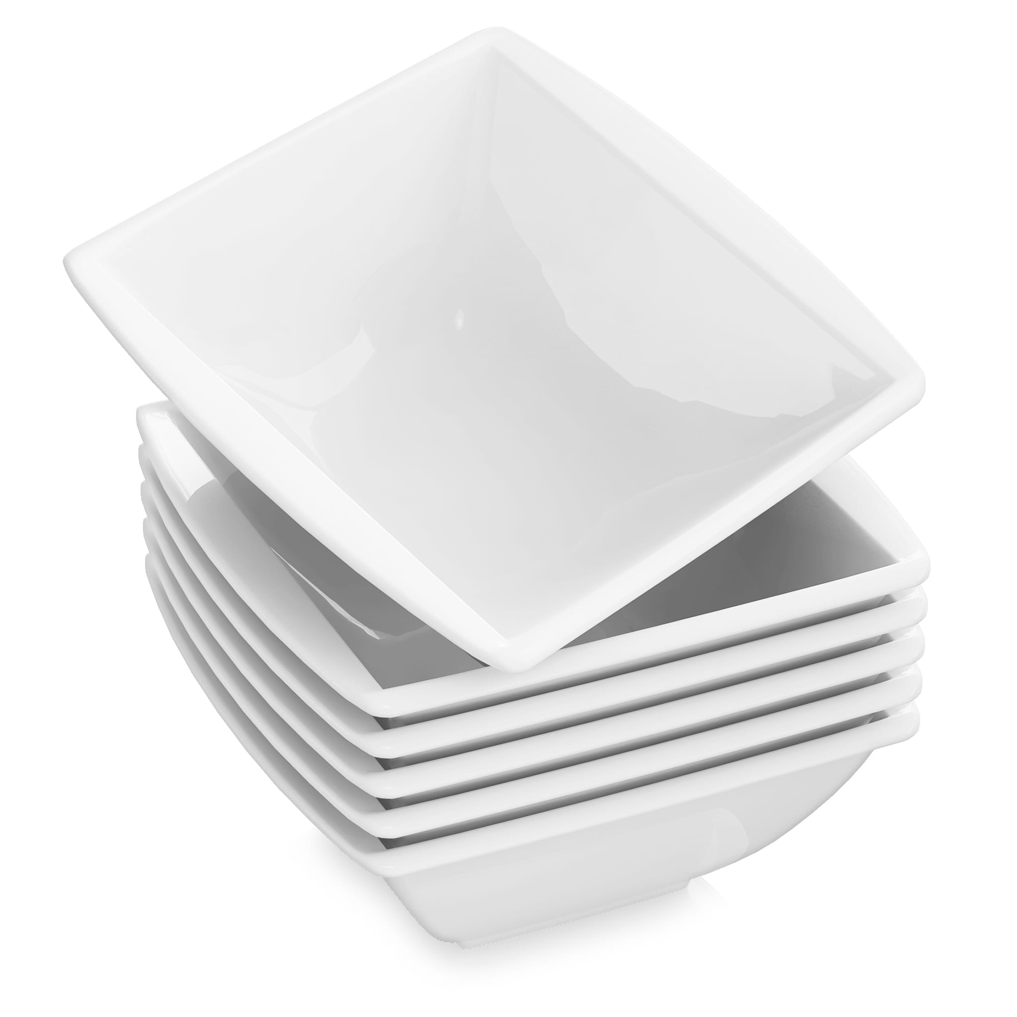 MALACASA 6-Piece White Porcelain Dinnerware in the Dinnerware