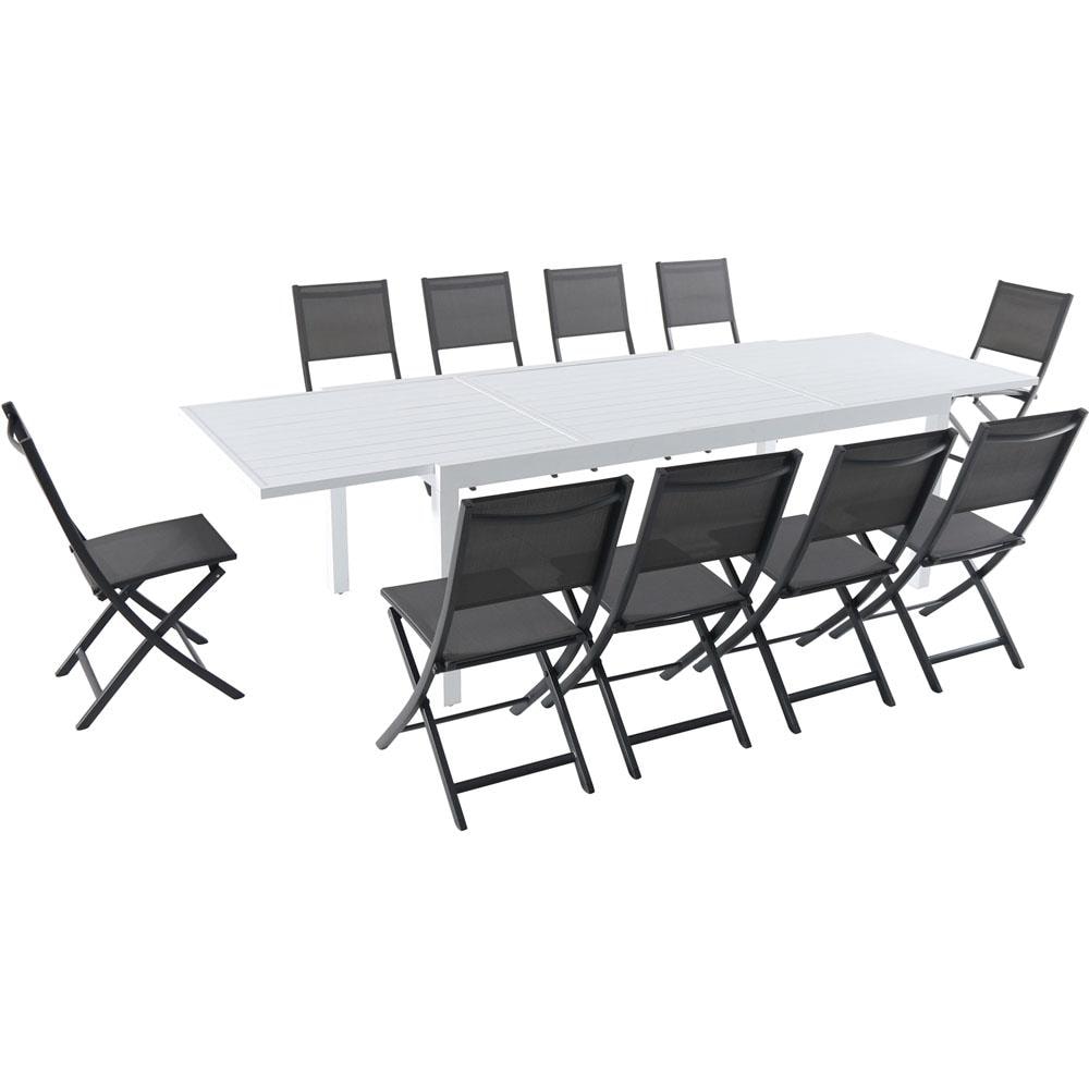 Hanover DELDN11PCFD-WG Del Mar 11-Piece Gray Patio Dining Set with Gray