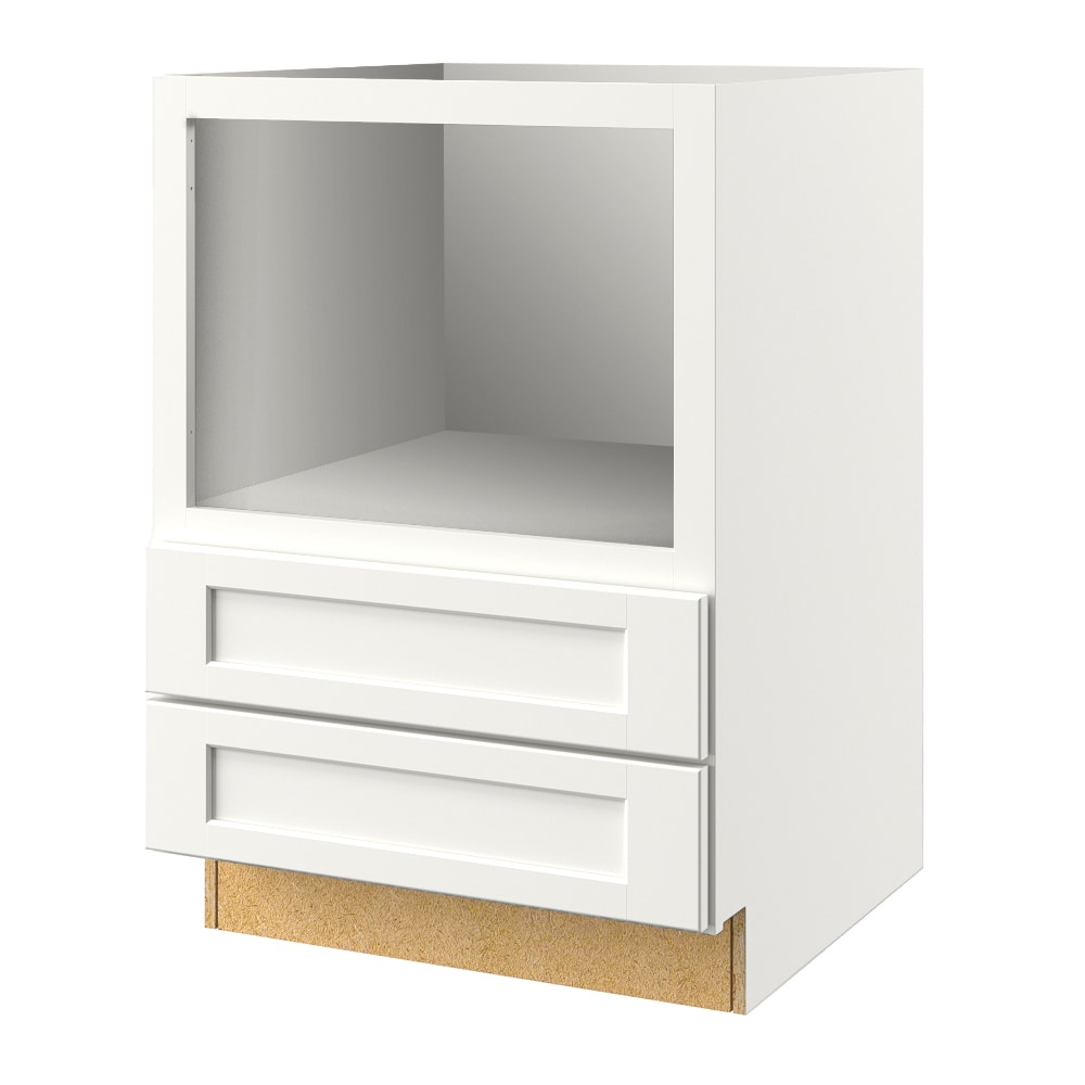allen + roth 57773AV Aveley 30-in W x 34.5-in H x 24-in D Linen 2 -Drawers Microwave Base Fully assembled Cabinet (Flat Panel Shaker)