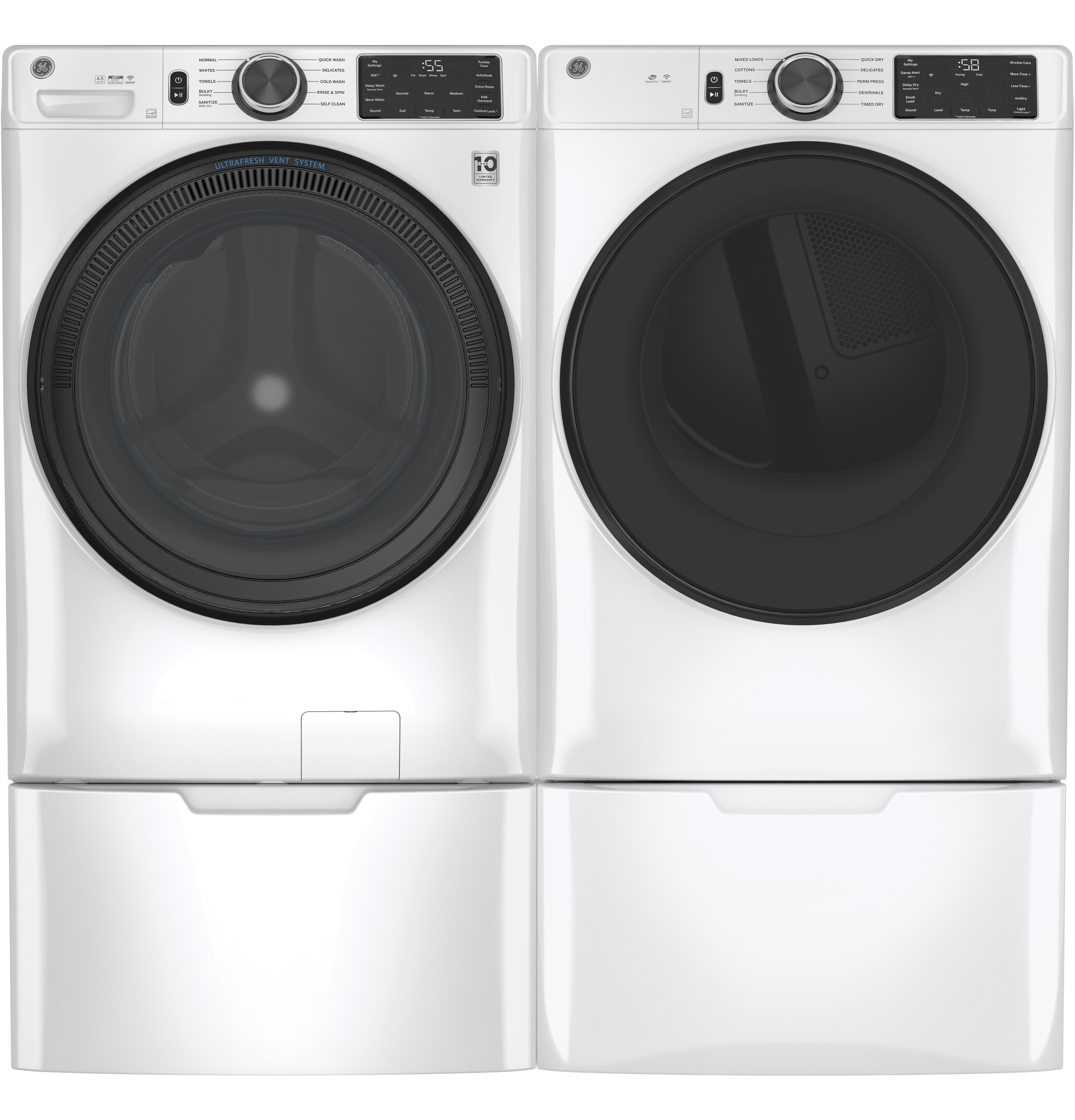 GE 4.3-cu ft Stackable Electric Dryer (White) ENERGY STAR in the