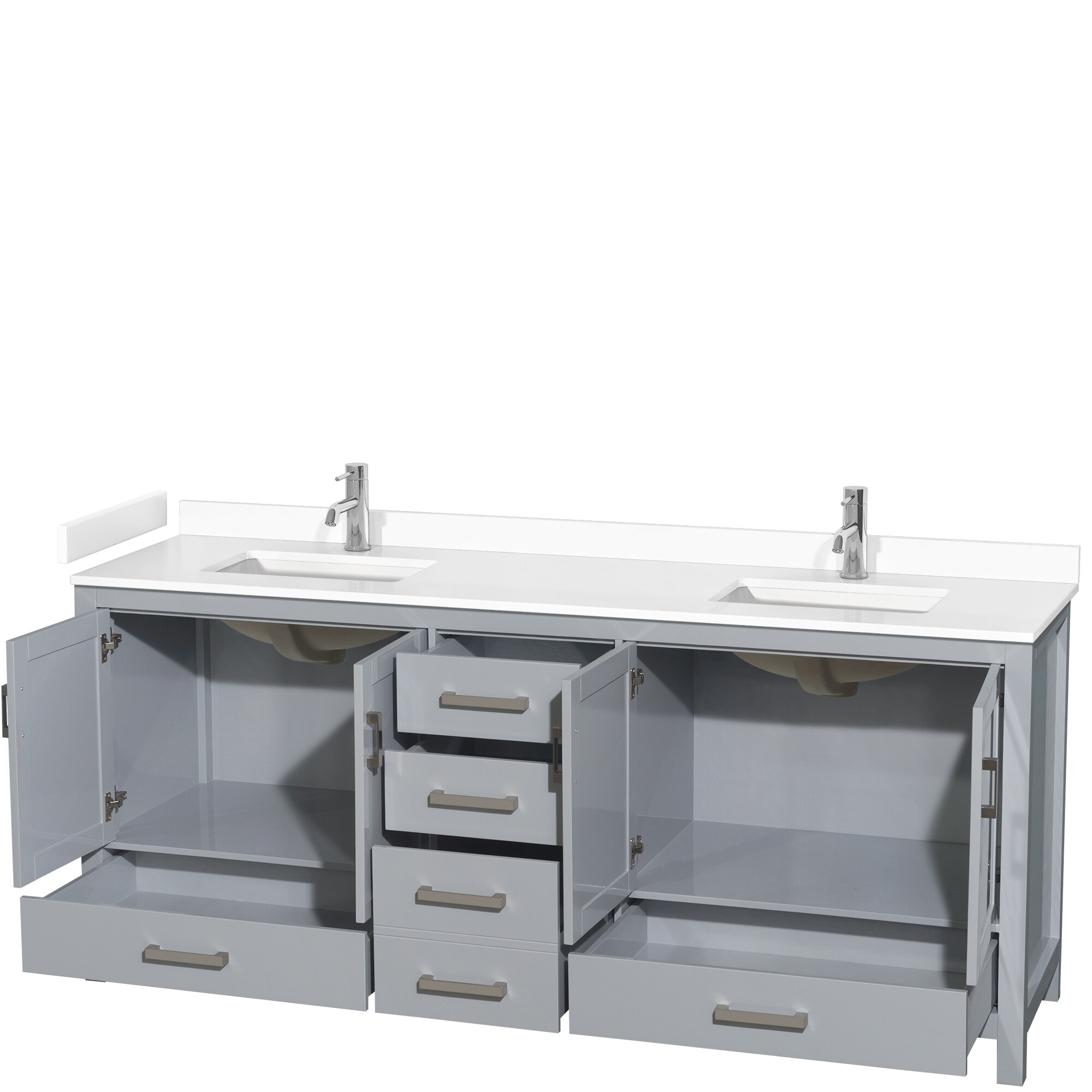 Wyndham Collection WCS141480DGYWCUNSMXX Bath-Vanity-Combo - View #2