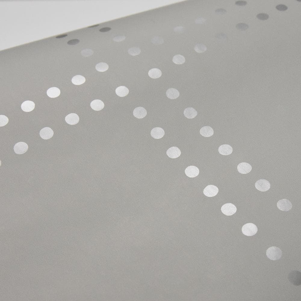 Silver Geometric Dot Pattern Peel & Stick Vinyl Wallpaper