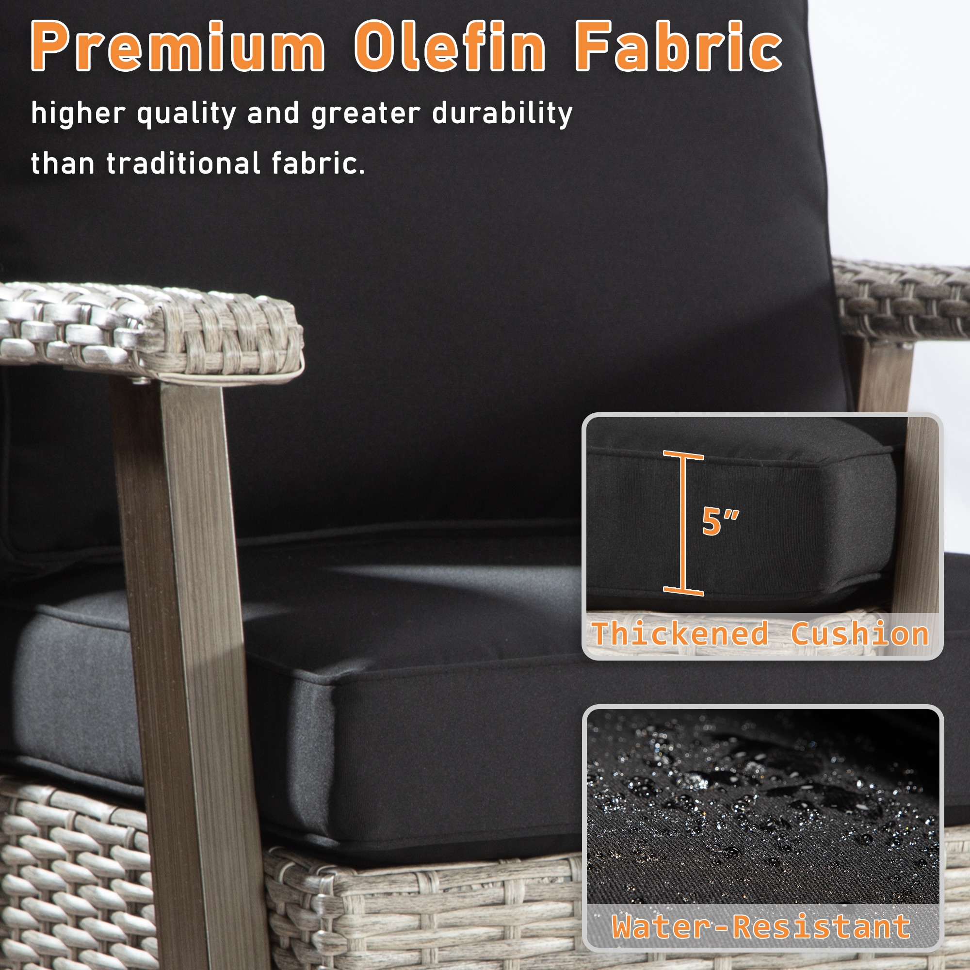 Gardenbee HGL-M48B-BLK Patio-Chairs - View #5