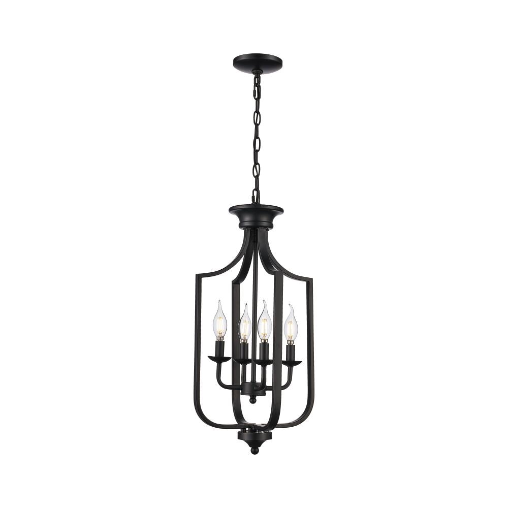 Matte Black Glass 22" LED Pendant Light