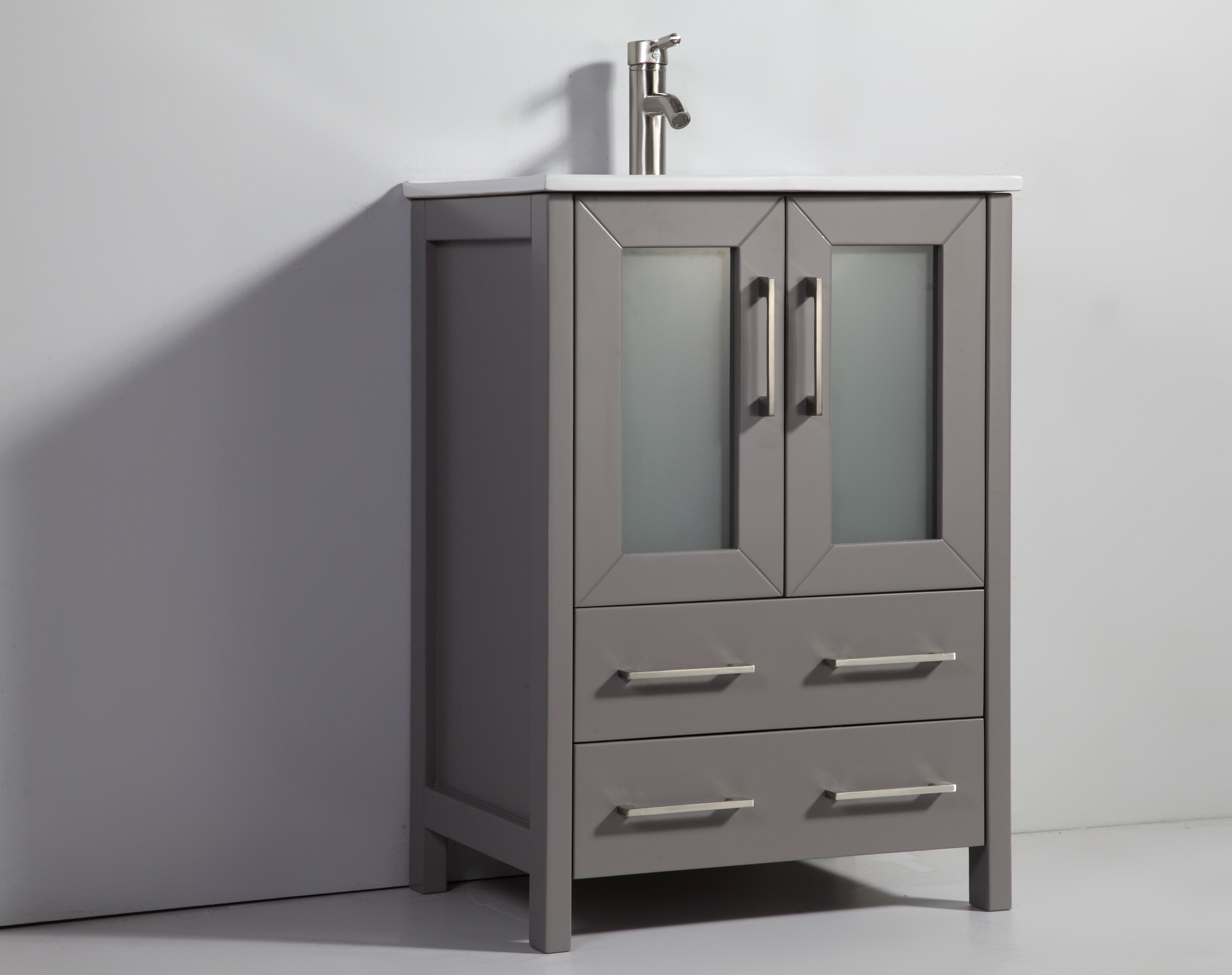 Vanity Art Brescia 24 In Grey Undermount Single Sink Bathroom Vanity   63692804 