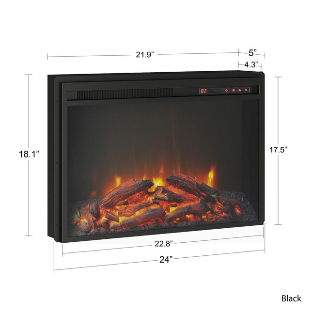 Ameriwood Home Altraflame 23 X 18 Glass Front Electric Fireplace Insert Black In The Fireplaces Department At Com - Home Decorators Collection Electric Fireplace Reviews