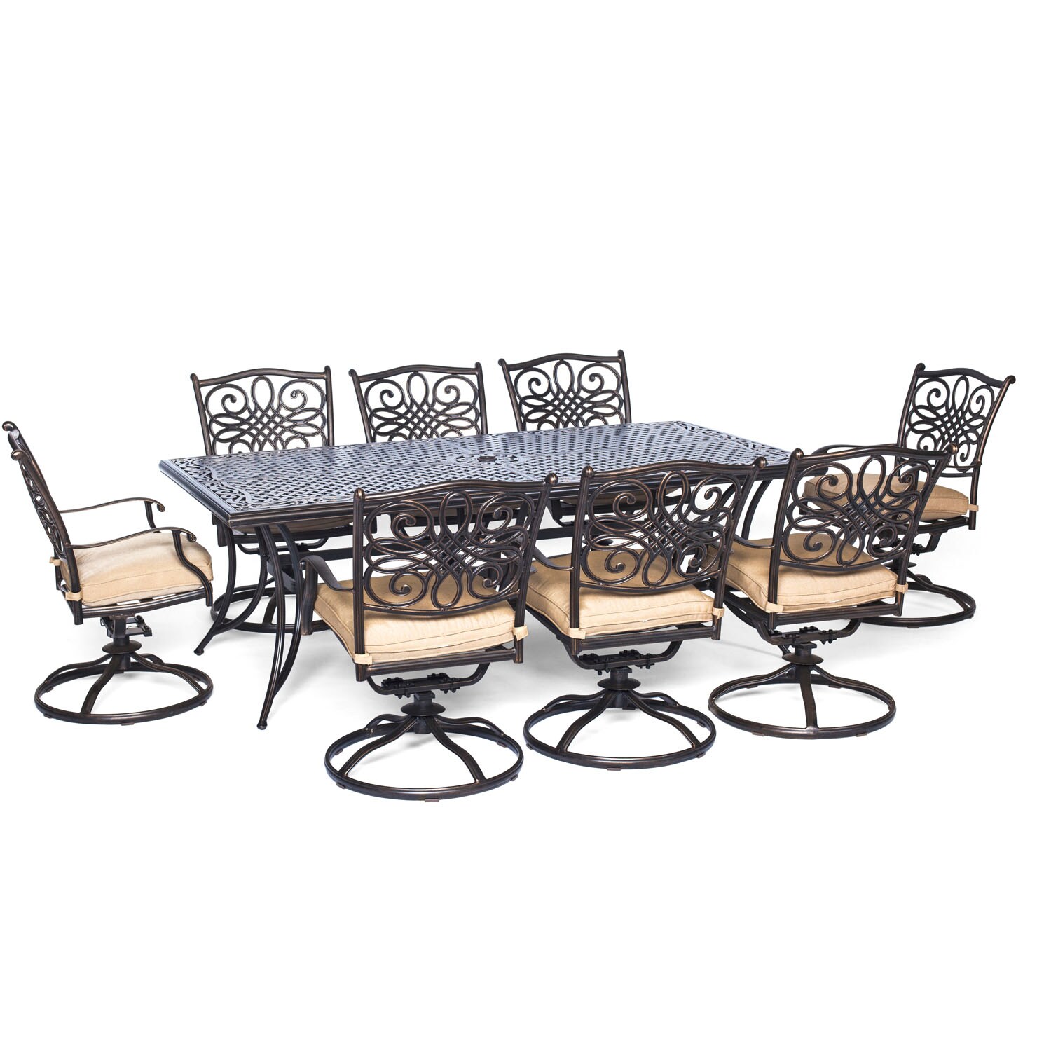 Hanover TRADDN9PCSW-8 Patio-Dining-Sets - View #2
