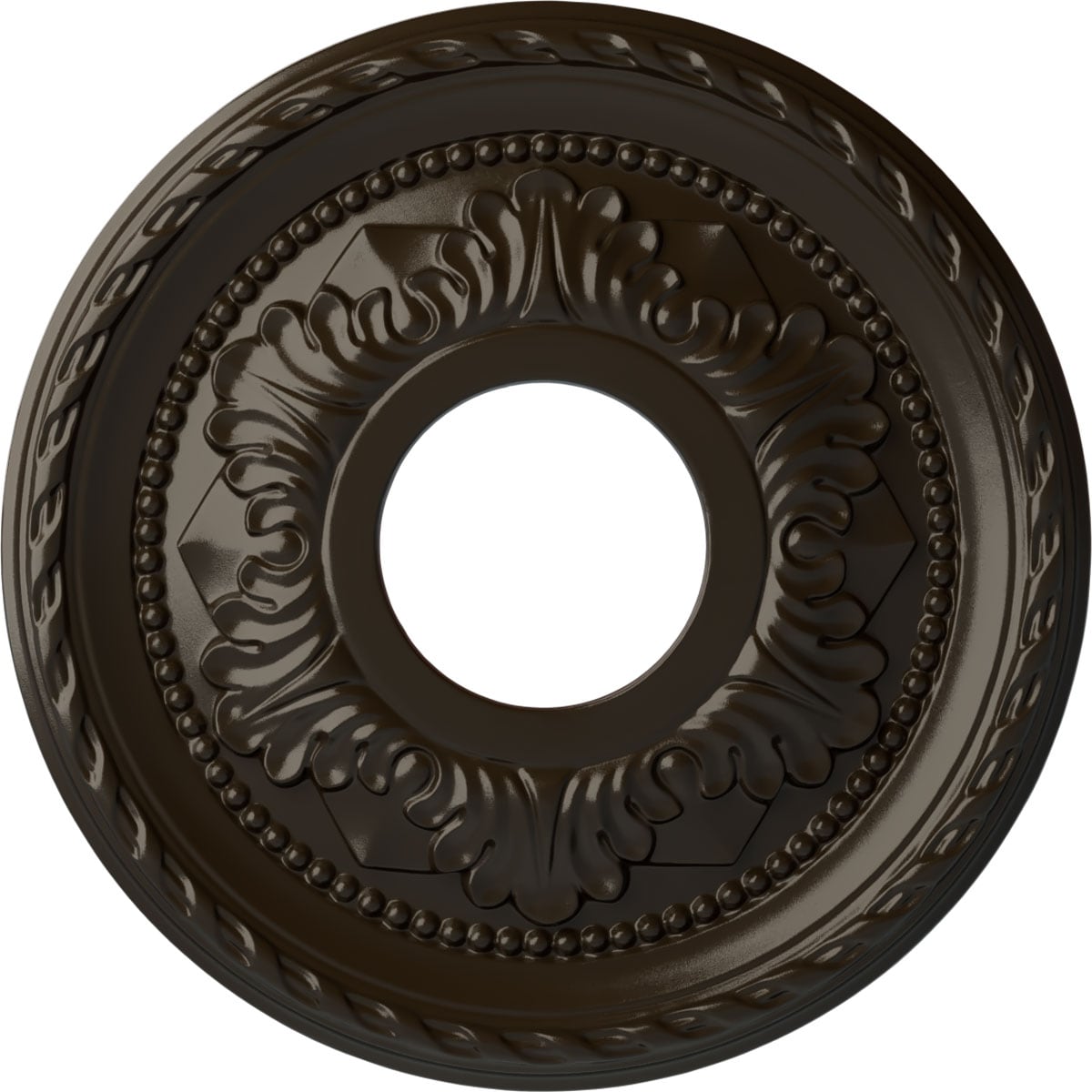 Ekena Millwork CM12PMSHF Palmetto 12.125-in W x 12.125-in L Painted Stone Hearth Polyurethane Whole Ceiling Medallion