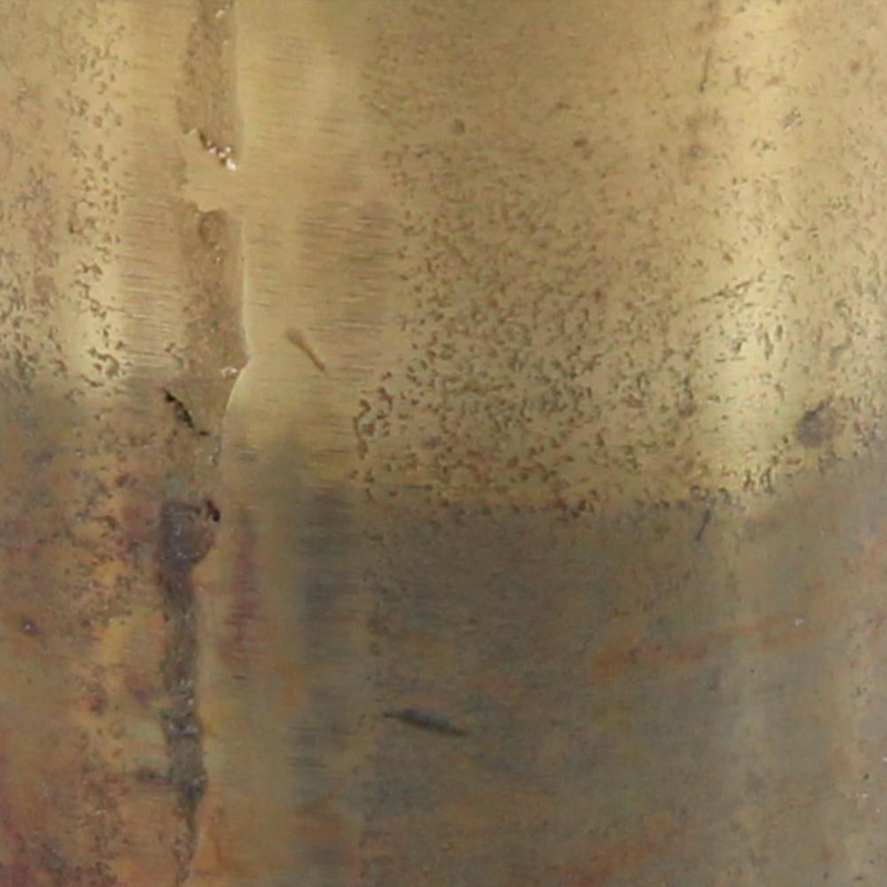 Modern Gold and Brown Aluminum Cylinder Vase