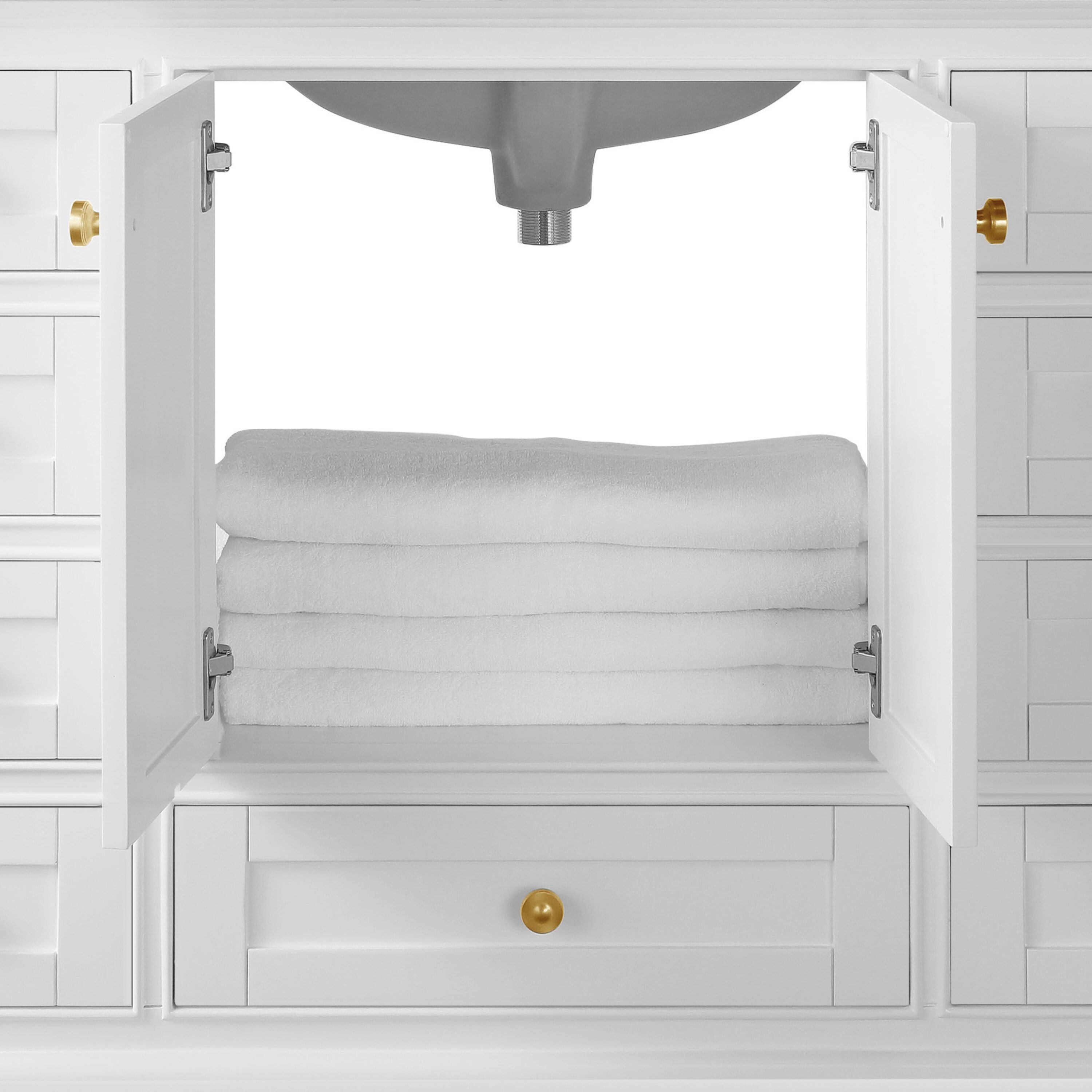Ancerre Designs VTSAUDREY84-W-QCL-GD Bath-Vanity-Combo - View #9
