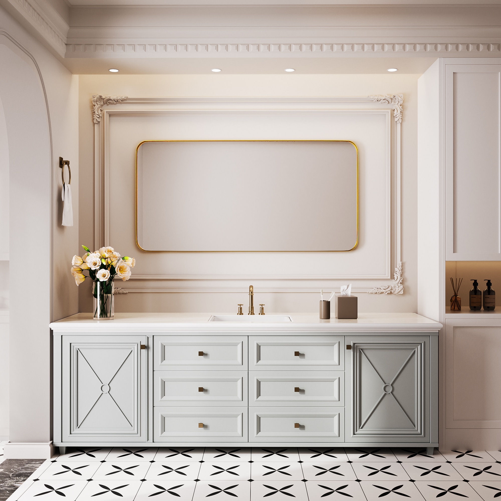 FurniFusion SF-Y-6030-G Decor-Mirrors - View #2