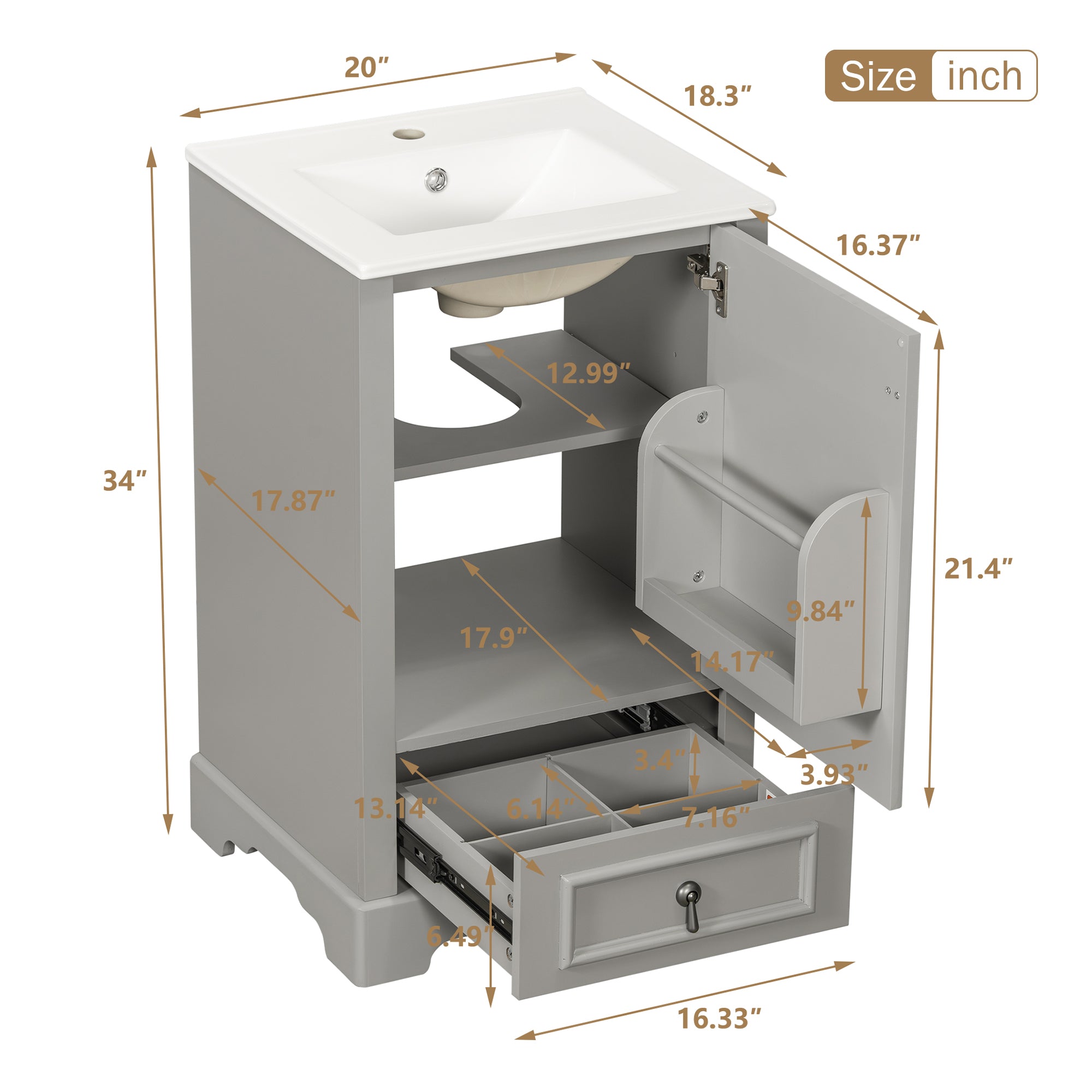 Boyel Living BL-VY-9505E Bath-Vanity-Combo - View #2