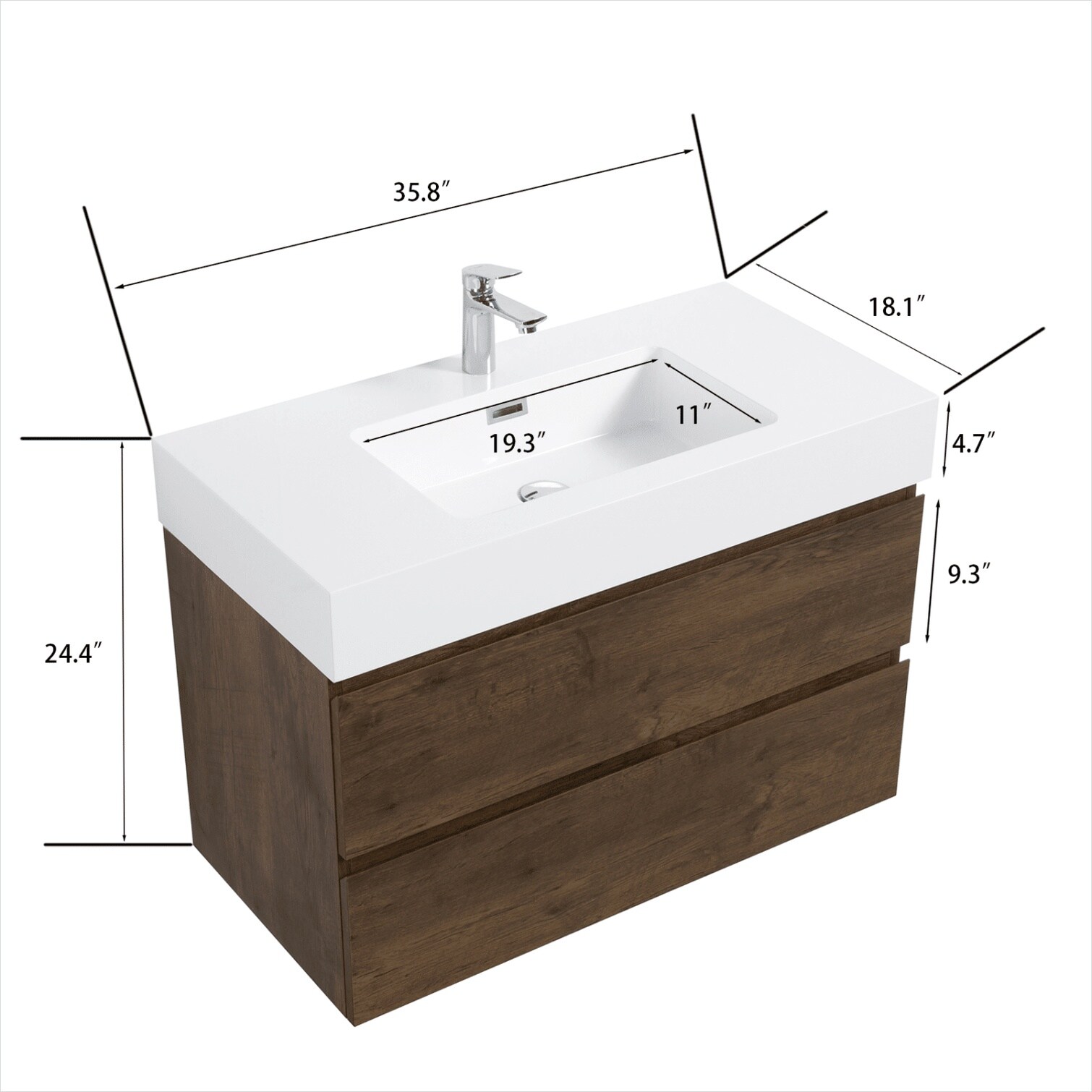 FlowLuxe 9ONB0GQPJTGF Bath-Vanity-Combo - View #4