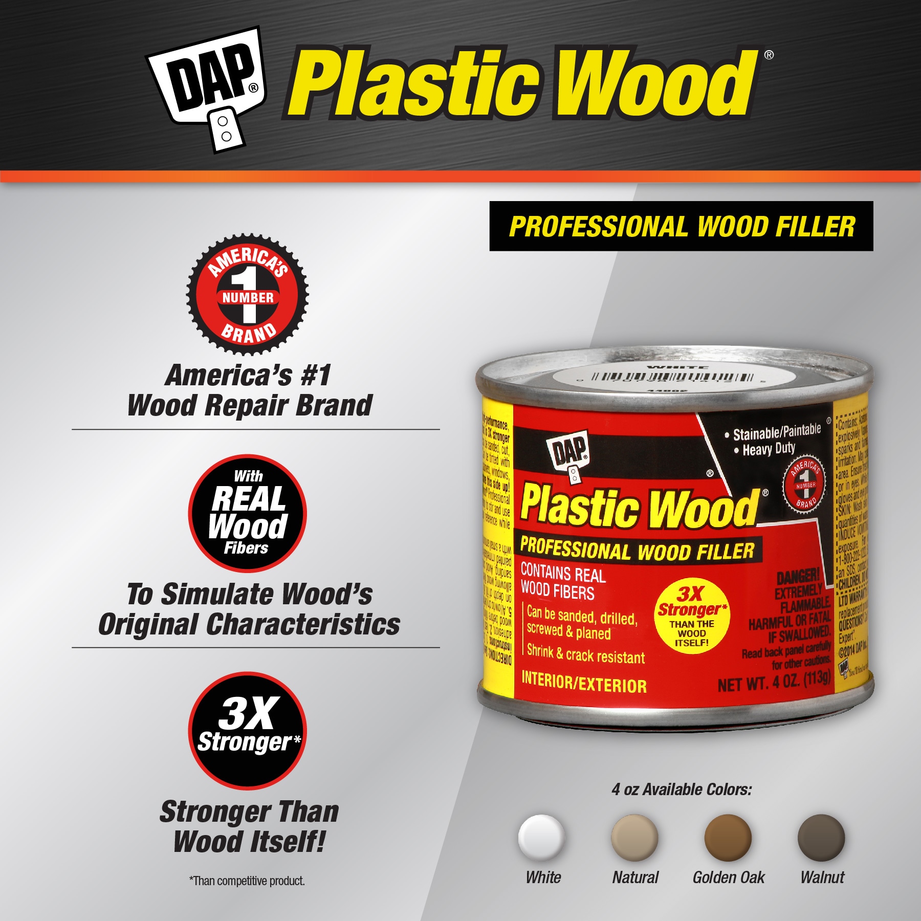DAP Plastic Wood 4-oz Natural Wood Filler