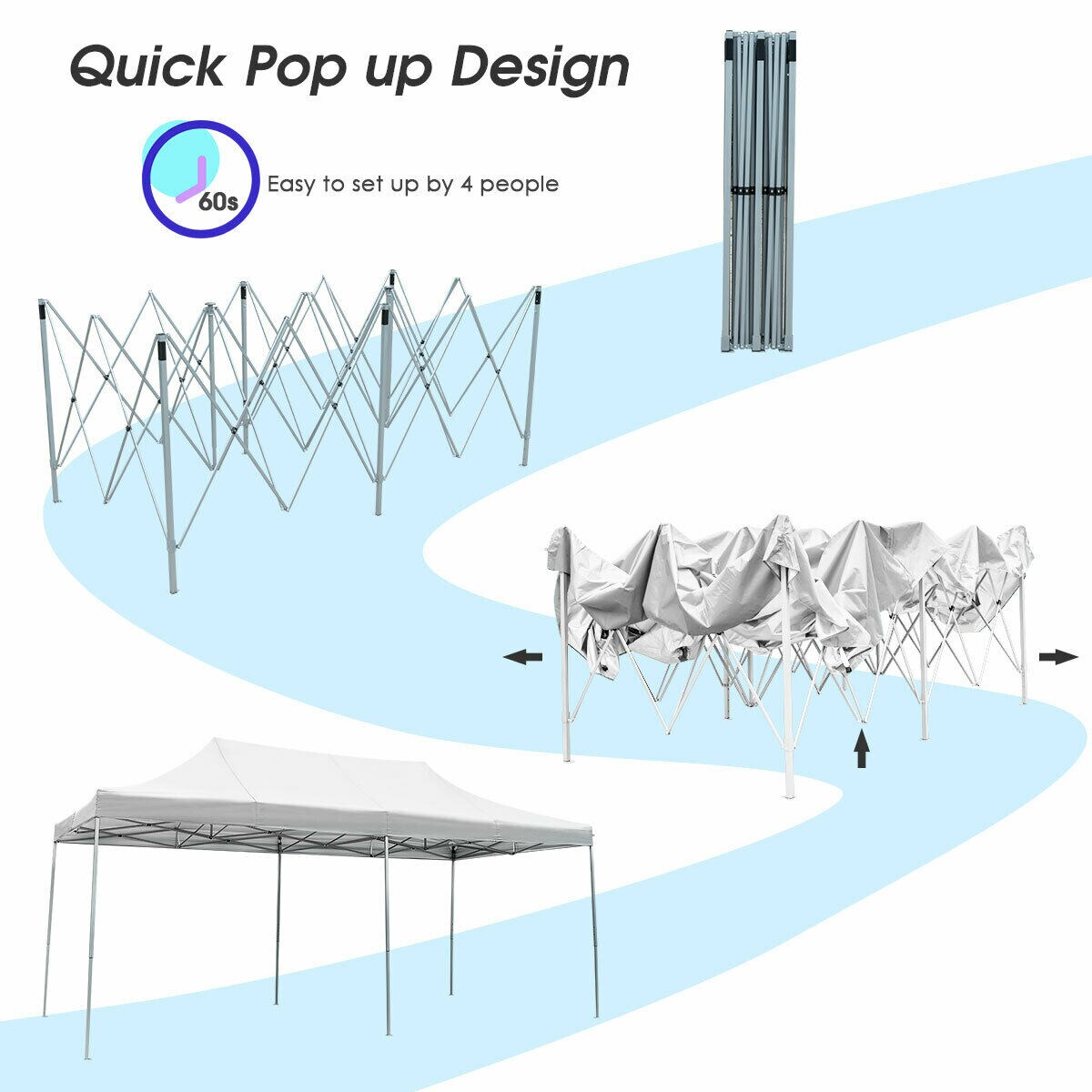 WELLFOR DOS70118WH Canopies-Sl - View #6