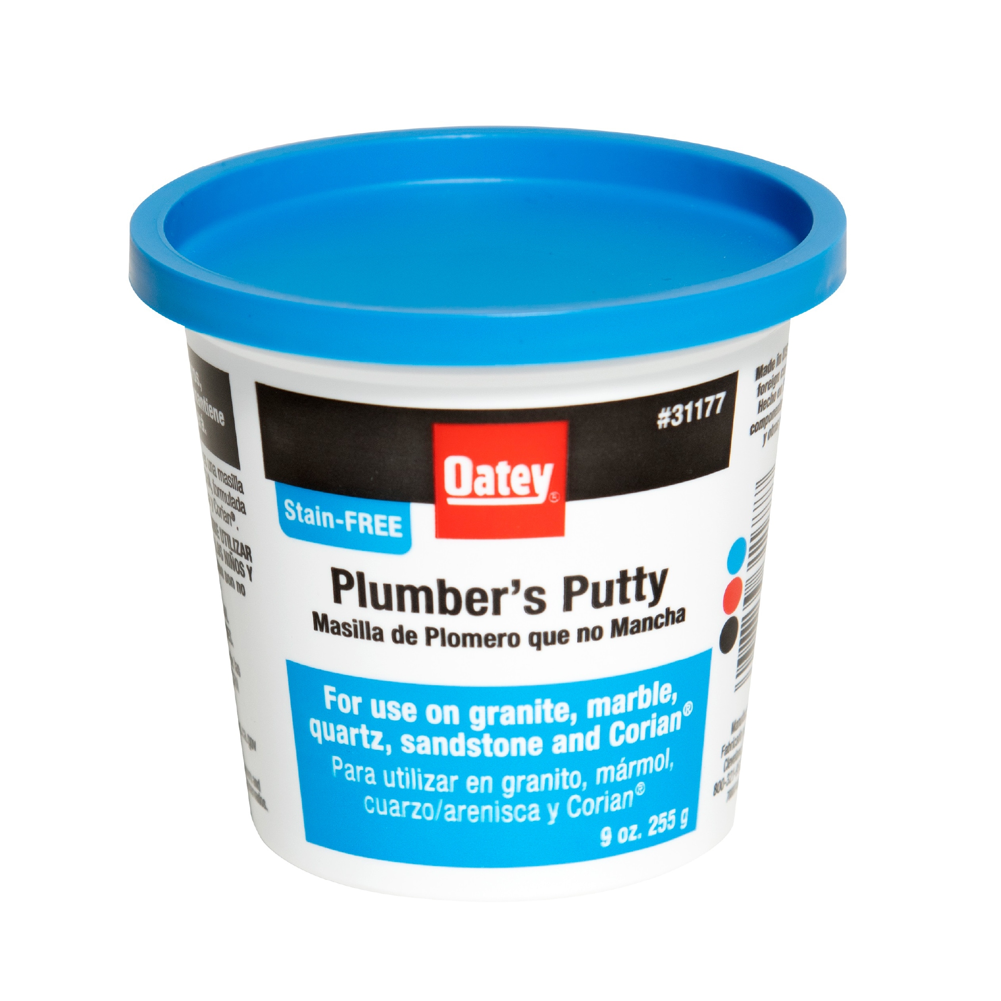 Oatey 31177 9-oz Stain-Free White Plumbers Putty