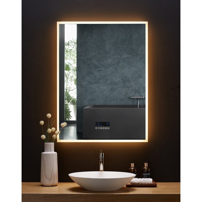Frameless Bluetooth Bathroom Mirror, Fog Free Bathroom Mirror With Light