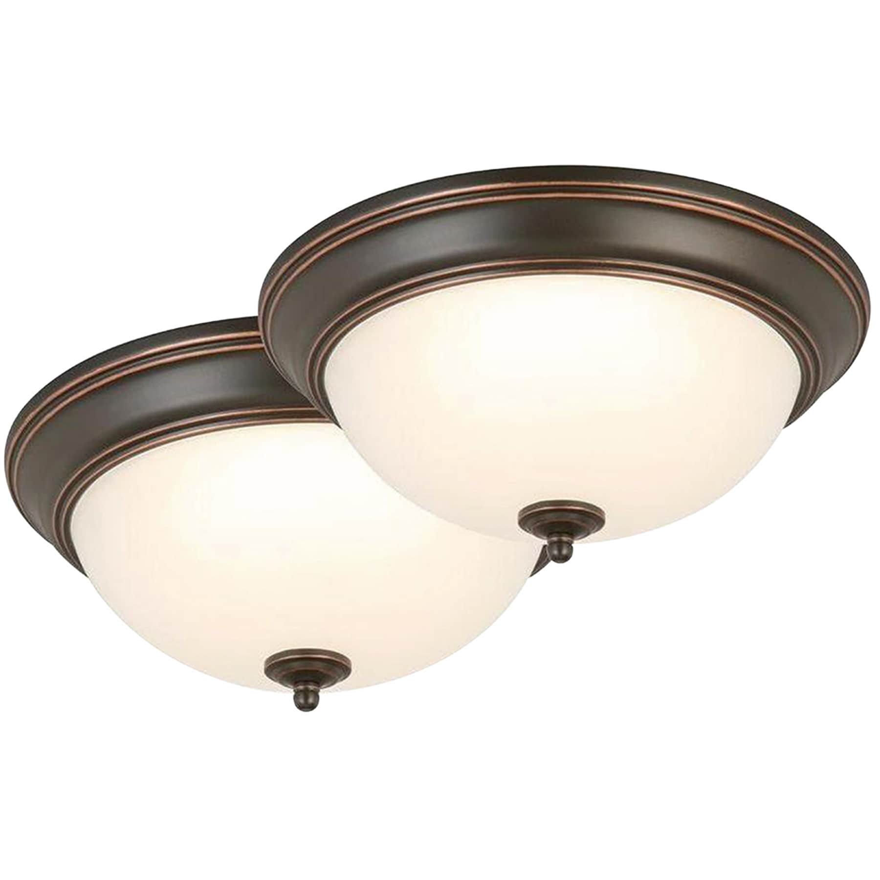 SUPERHUNTER JLB-EDL-EL0058 1 -Light 11-in Oil rubbed Bronze Integrated LED Flush Mount Light 2 -Pack