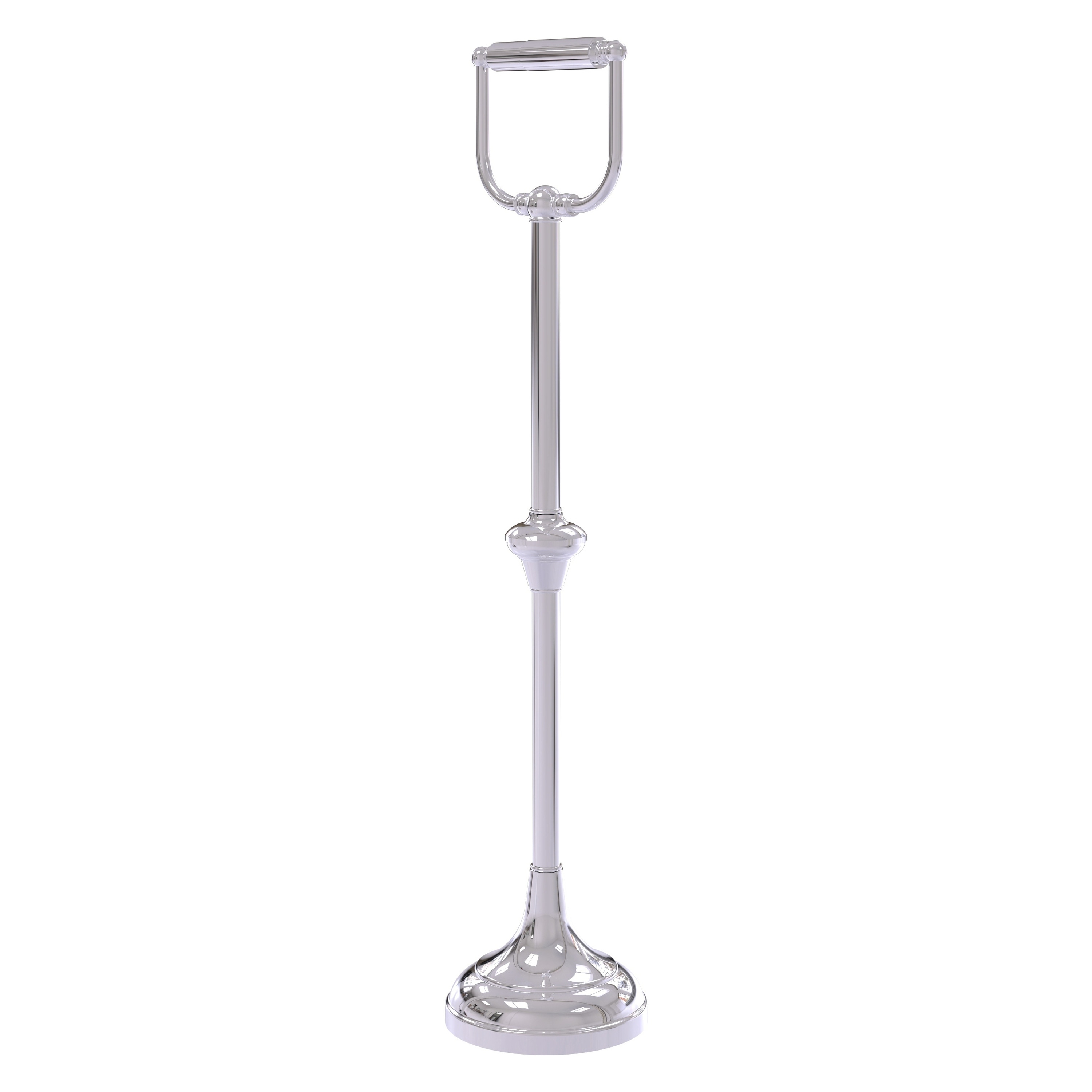 Allied Brass TS-24C-PC Polished Chrome Freestanding Double post Toilet Paper Holder 1 -Rolls with Storage