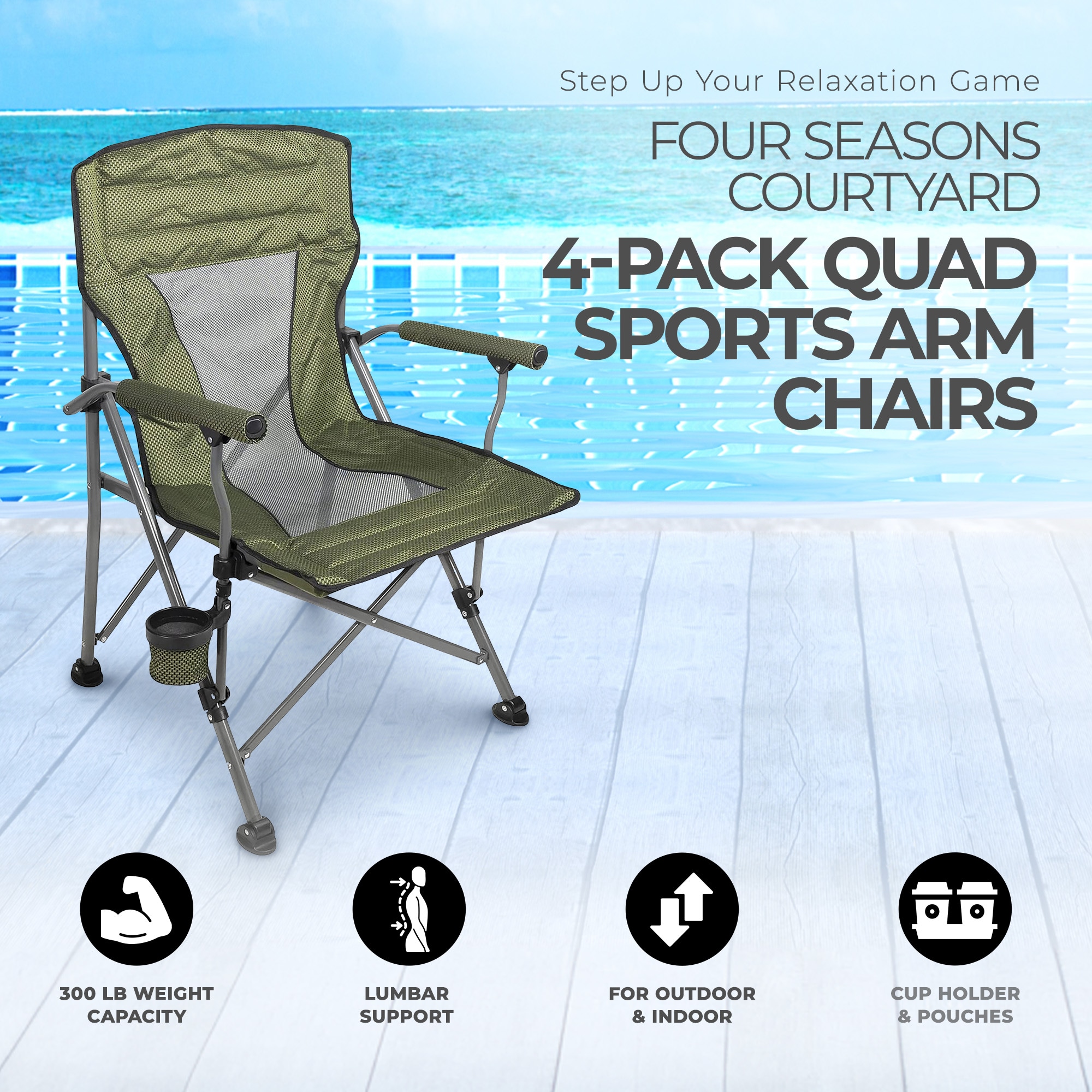 Four Seasons Outdoor Product 399382 Beach-Camping-Chairs - View #2