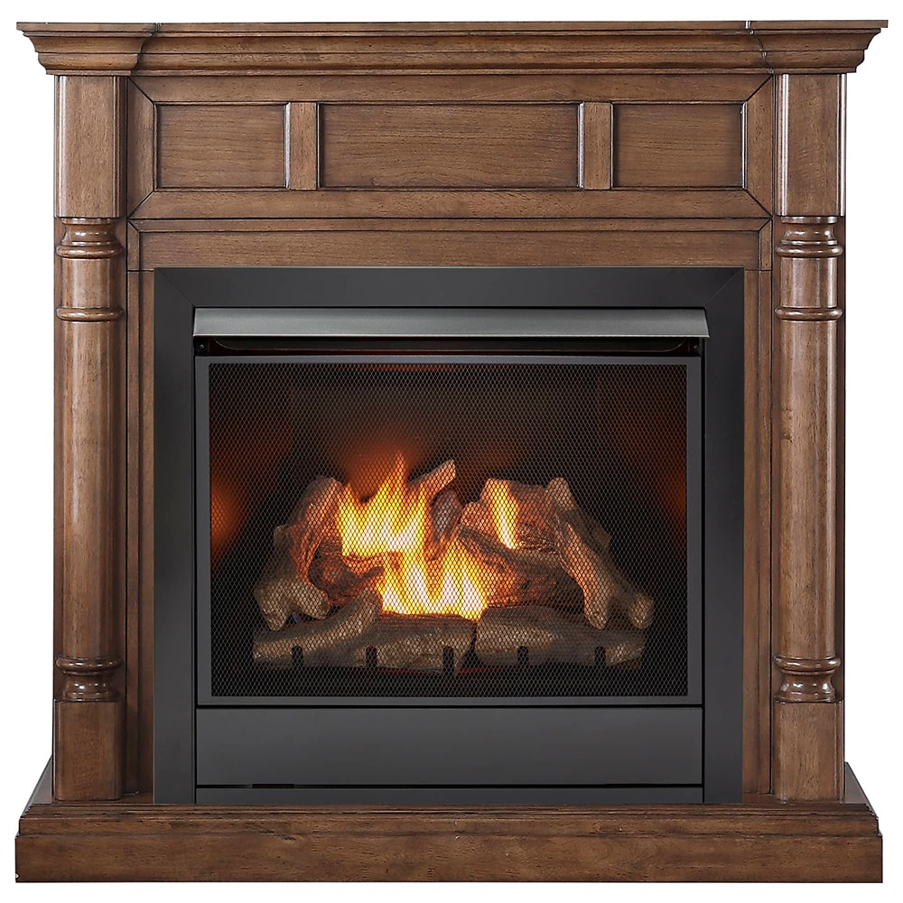 Duluth Forge FNI32R-M-WN 36-in Walnut Ventless Natural Gas Fireplace