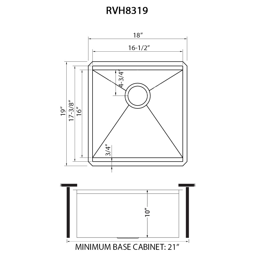 Ruvati RVH8319 Kitchen-Sinks - View #8