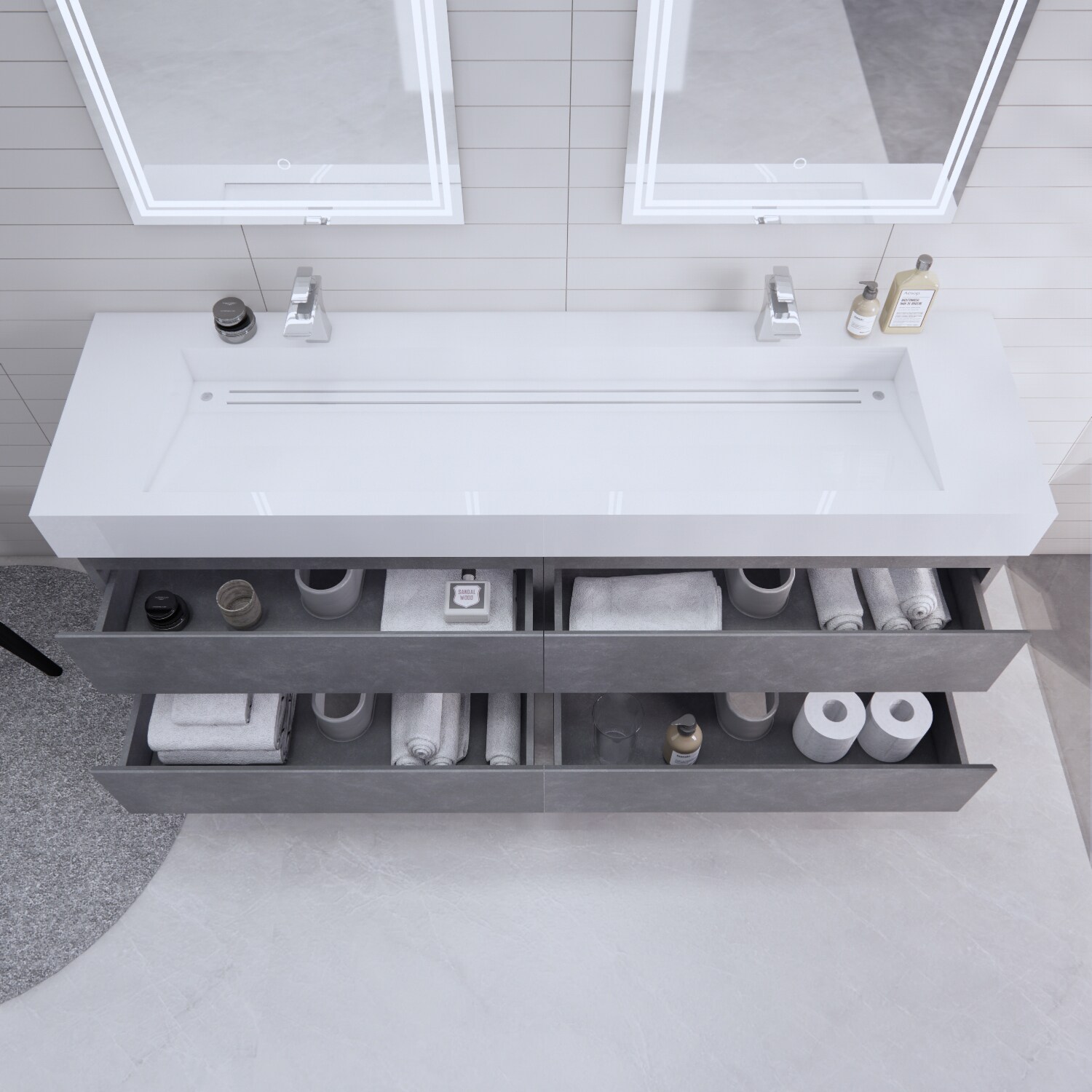 BV Better Vanity BTB-72D-CG Bath-Vanity-Combo - View #6