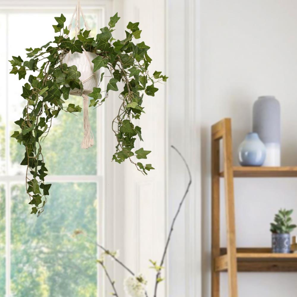 allen + roth 42.5-in White Indoor Hanging Artificial Ivy