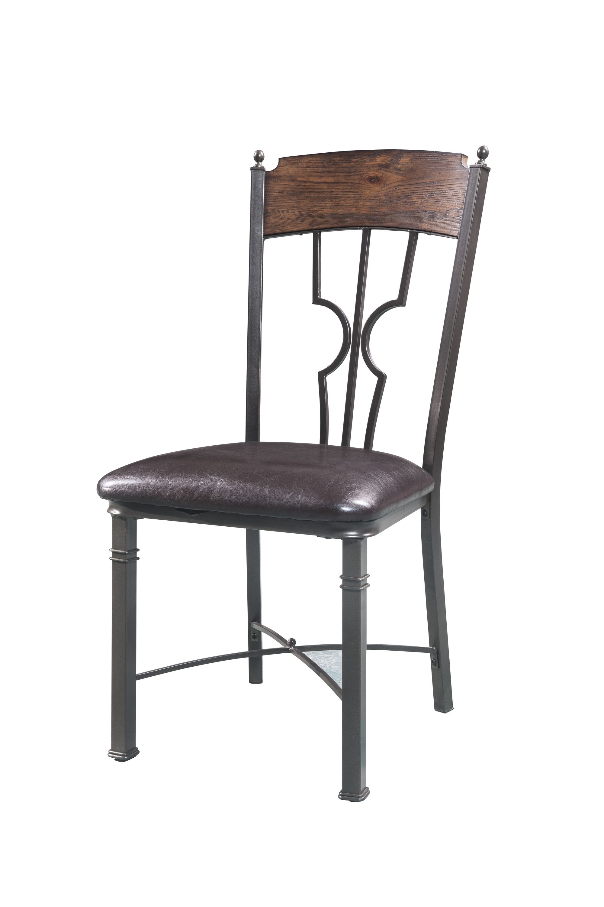 HomeRoots 318885 Amelia Contemporary/Modern Faux Leather Dining Side Chair (Wood Frame)
