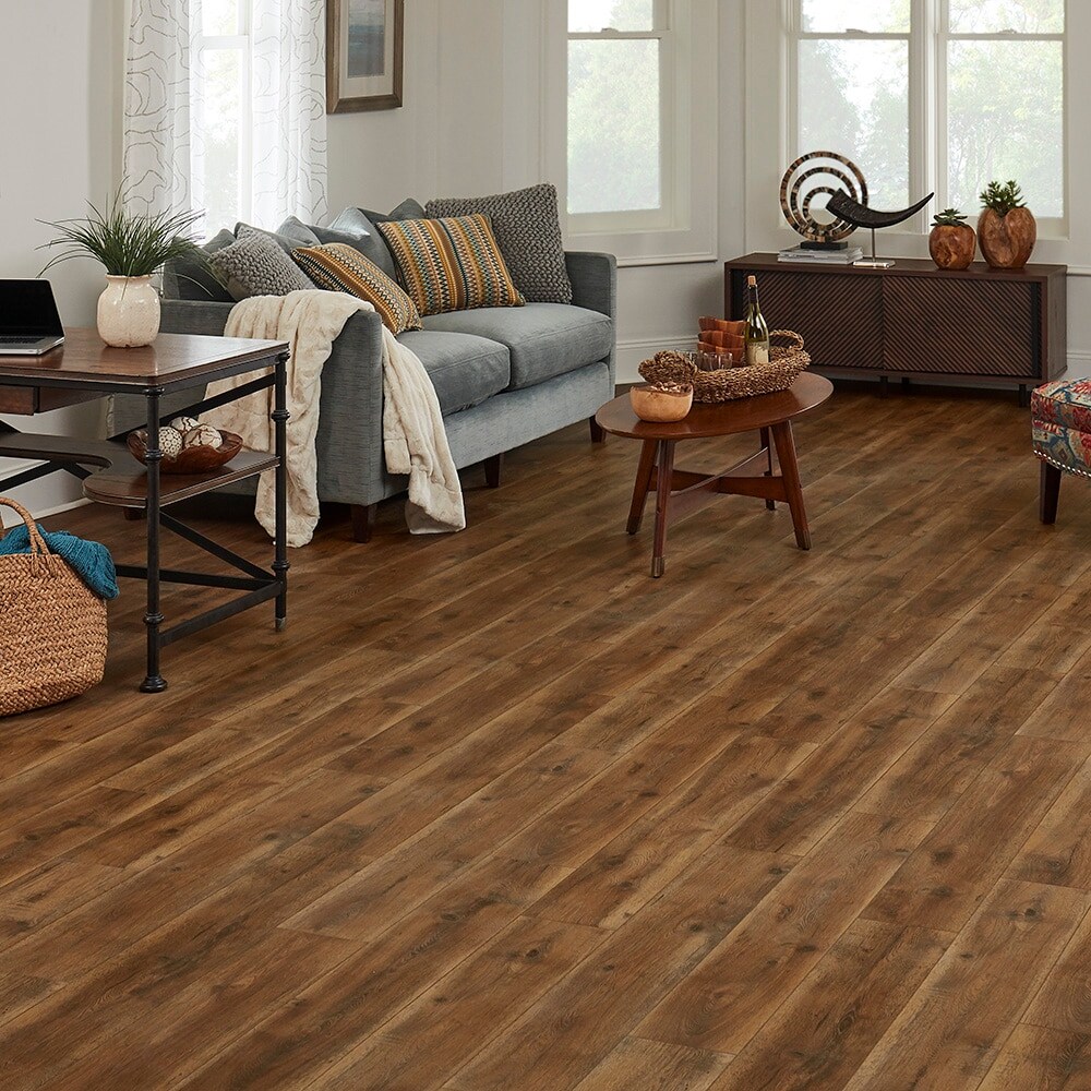 QuickStep Studio + Spill Repel Aged Hickory 12-mm T x 7-in W x 48-in L ...