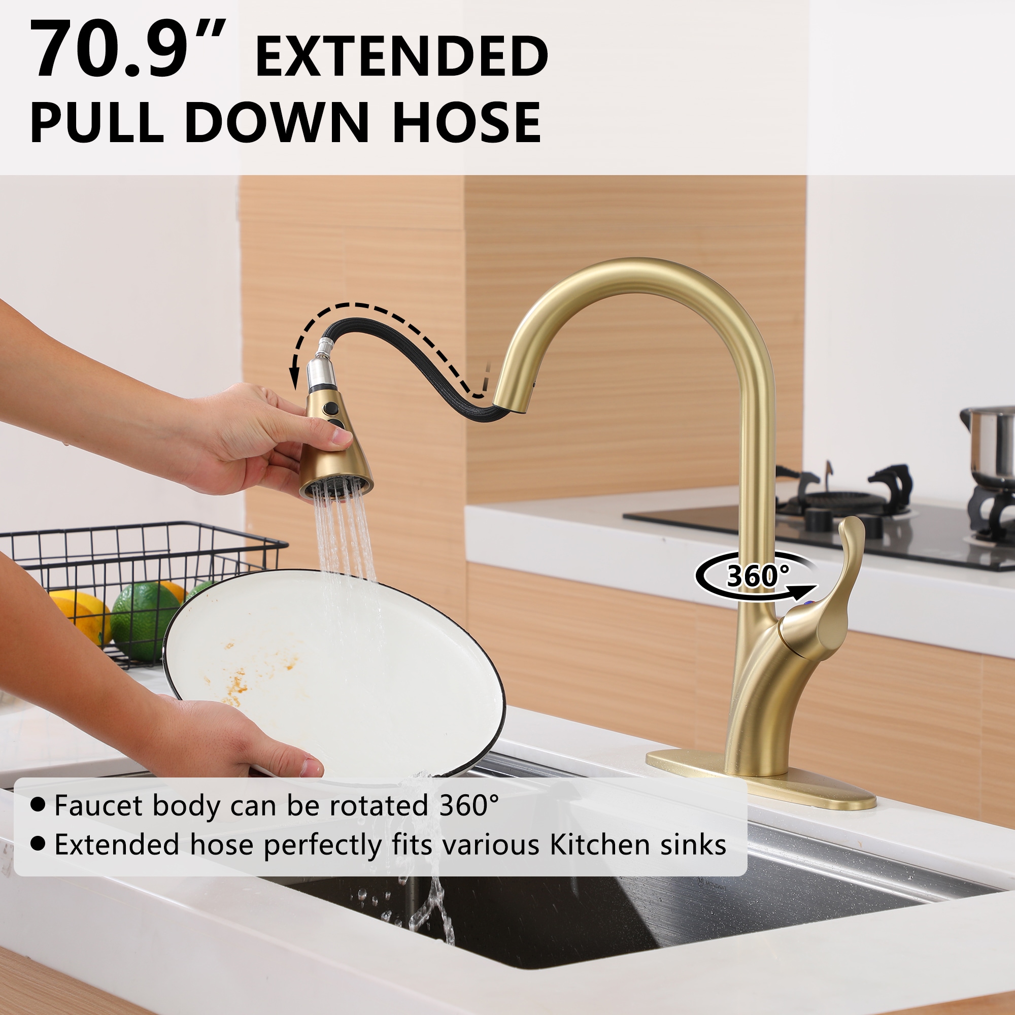 Mondawe MD-D96-BN Kitchen-Faucets - View #6