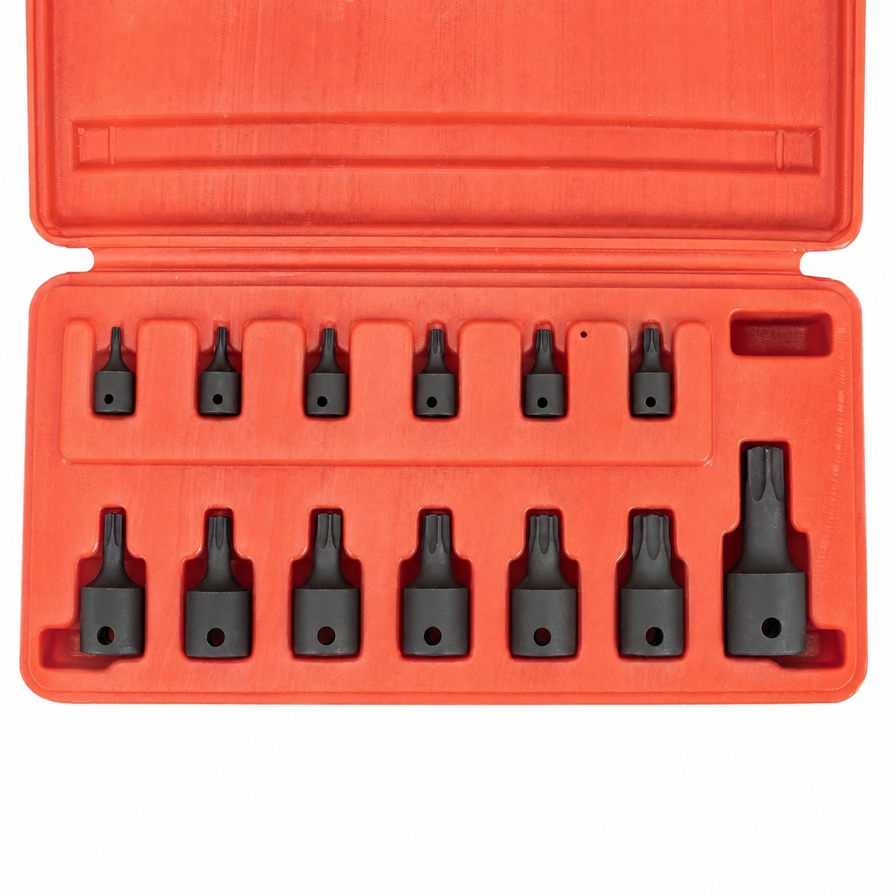 DYRCJ  10281B Impact Torx Bit Socket Set 1 4 3 8 and 1 2 Drive 6 Point Star Sockets Heavy Duty Impact Grade Cr Mo T10 to T60 High Impact