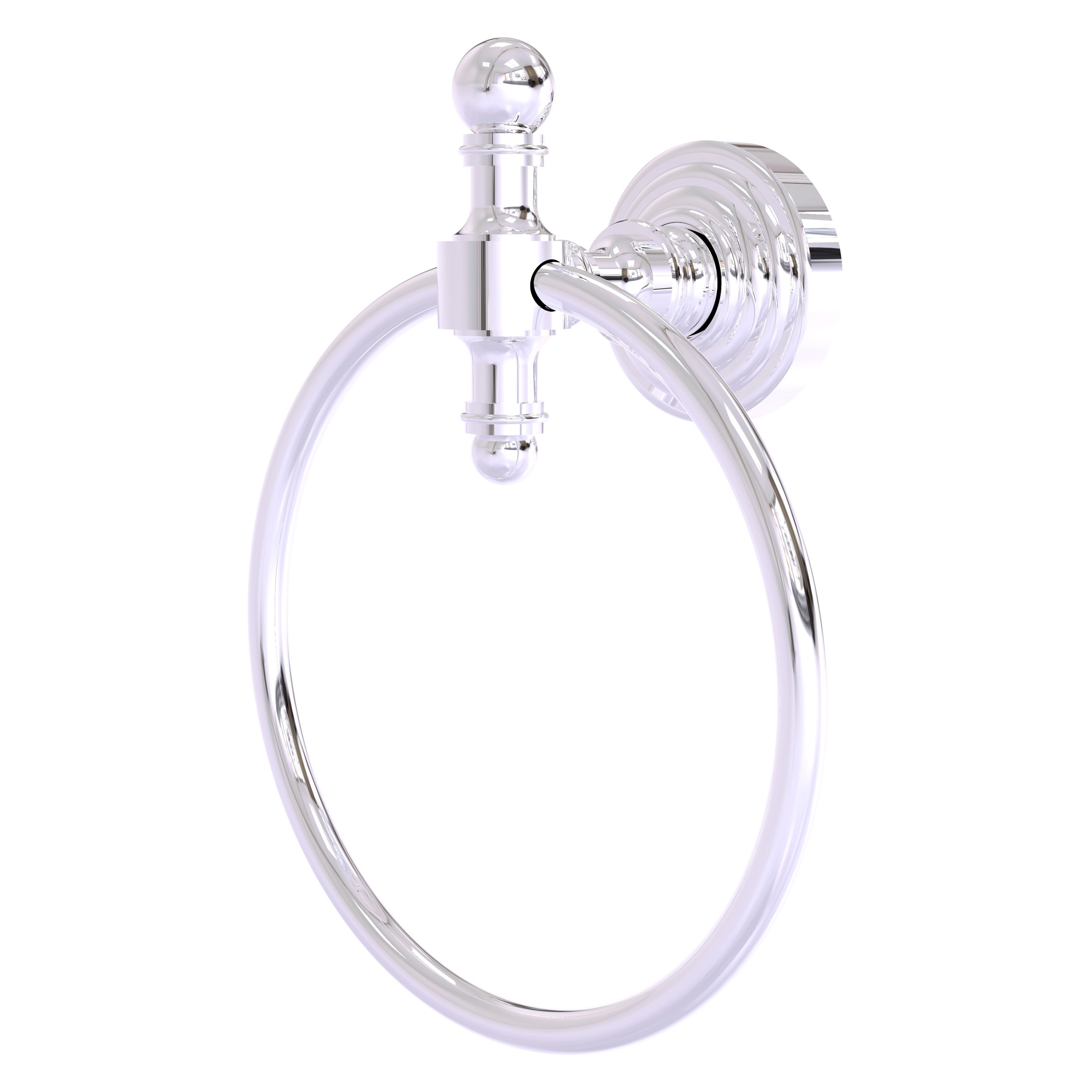 Allied Brass RW-16-PC Retro Wave Polished Chrome Wall mount Single Towel Ring