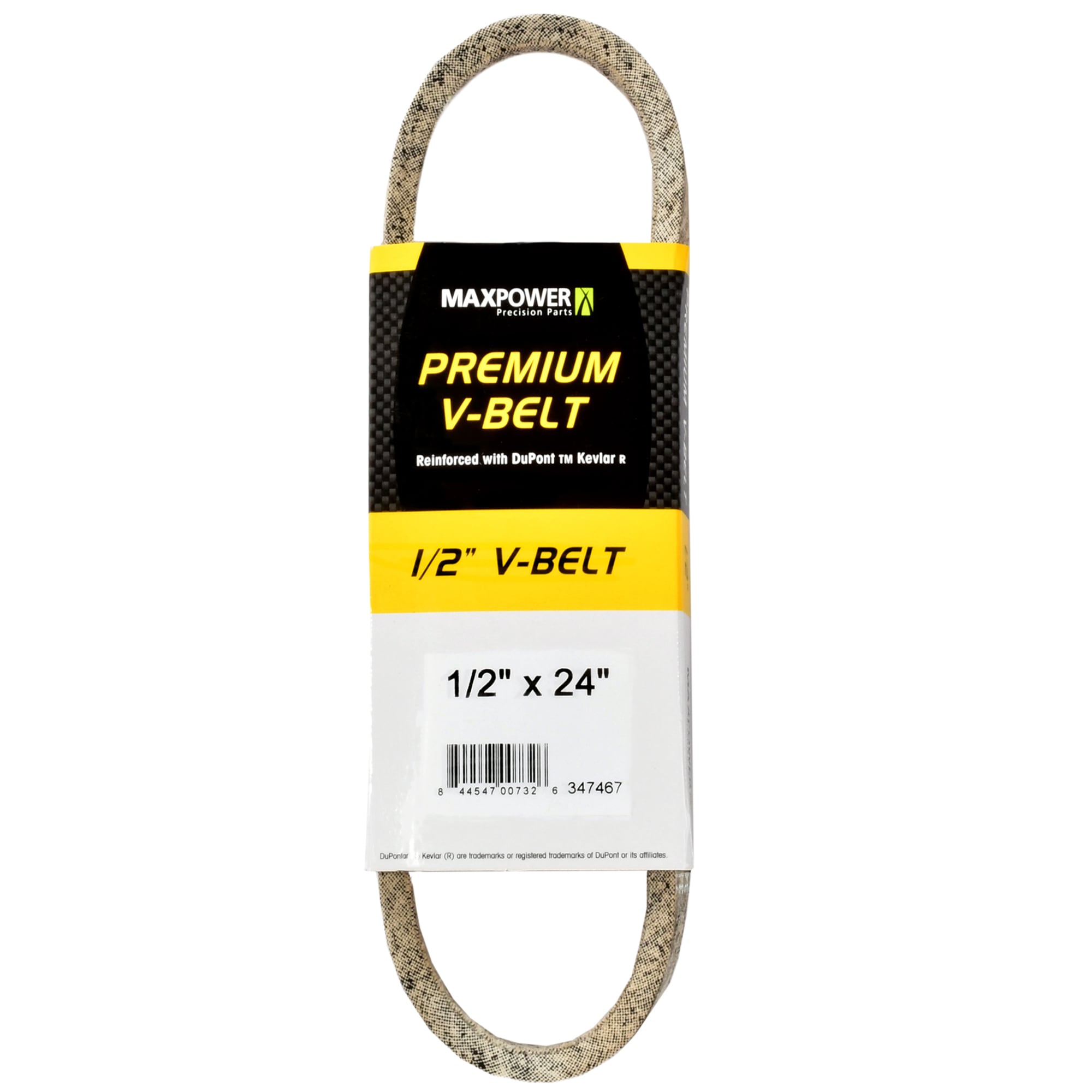 MaxPower 347467 1/2-in x 24-in V-belt, Riding Mower/Tractors, Replaces OEM Part Number Universal