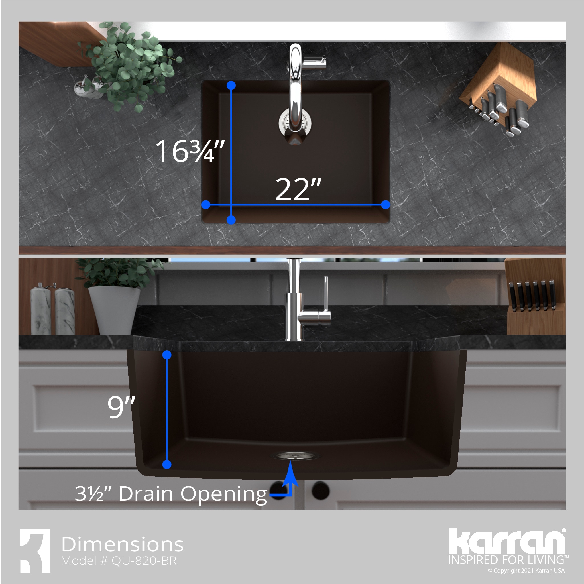 Karran QU-820-BR Kitchen-Sinks - View #7