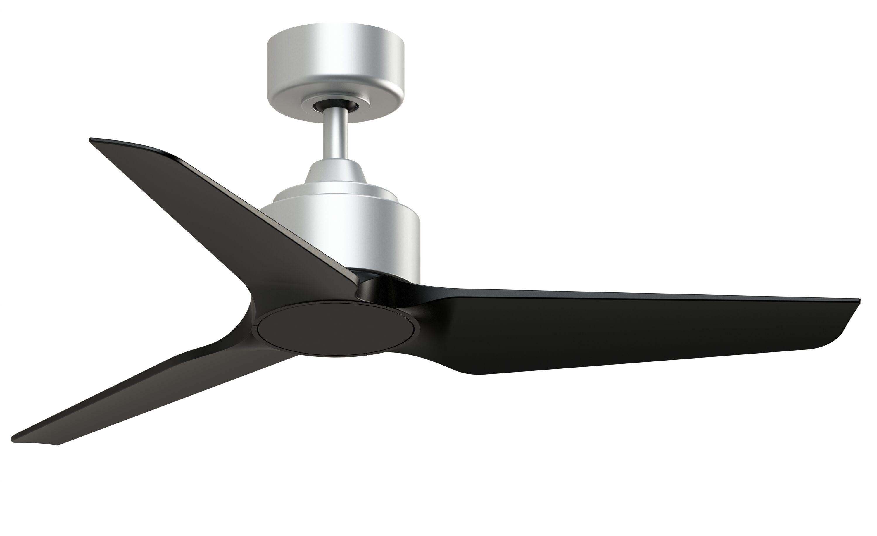 Fanimation TriAire Custom 56-in Silver with Dark Walnut Blades Indoor/Outdoor Smart Propeller Ceiling Fan Light Kit Compatible and Remote (3-Blade) FPD8514SLW-56DWAW Sansujyuku sansujyuku.com