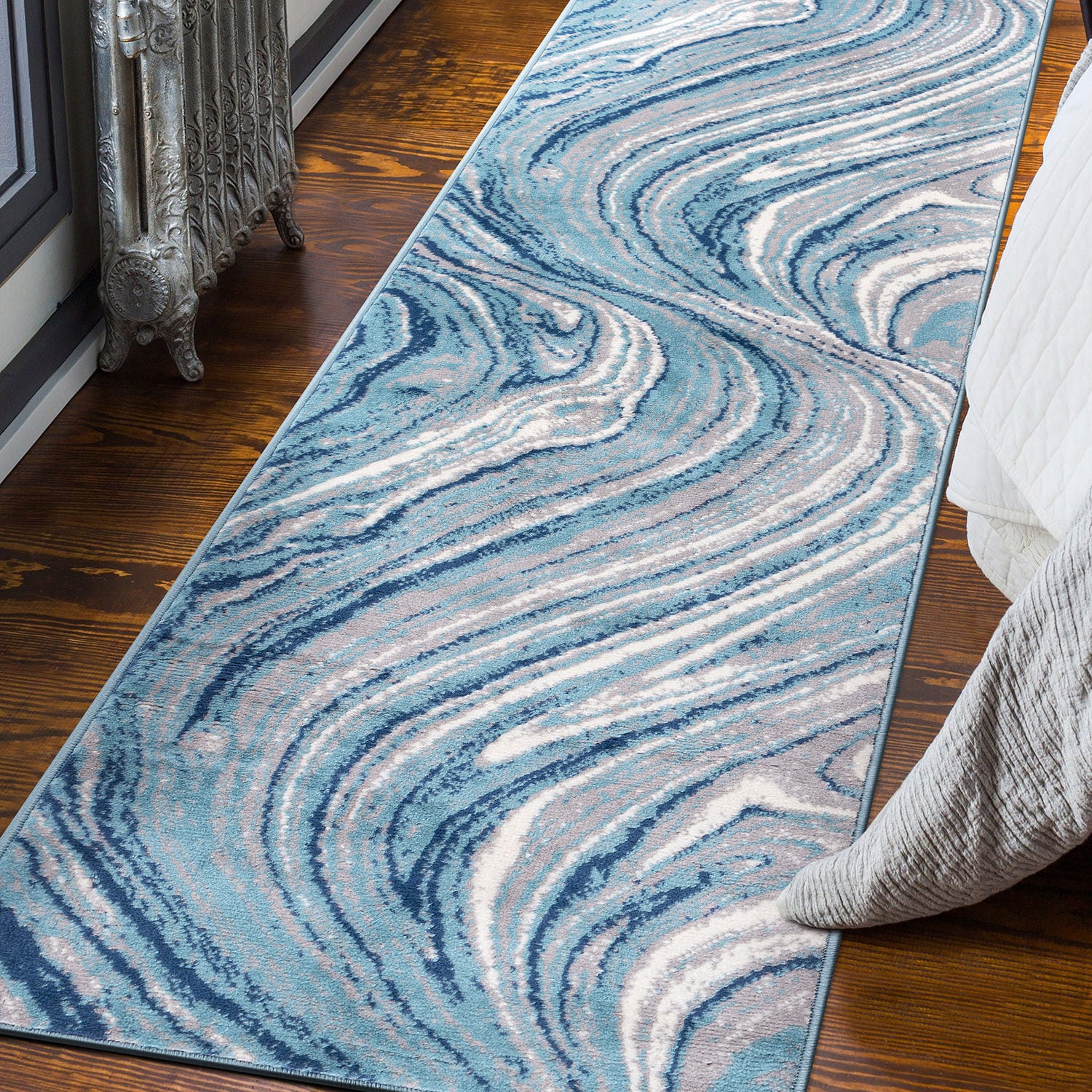 World Rug Gallery 2-ft x 3-ft Blue Rectangular Indoor Anti-fatigue Mat in  the Mats department at