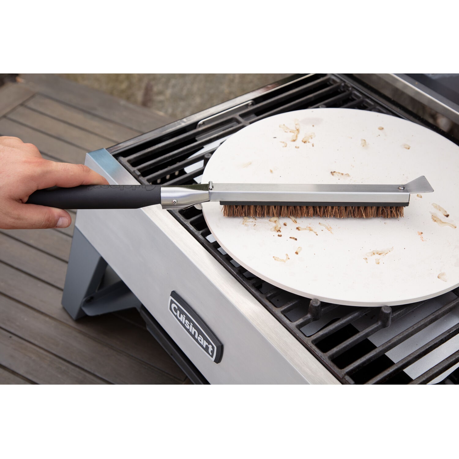 BBQ Grill Cleaning Brush Stainless Steel Barbecue Cleaner Scraper 16.5in  Handle Stiff Wire Bristles For Grill Cooking Grates