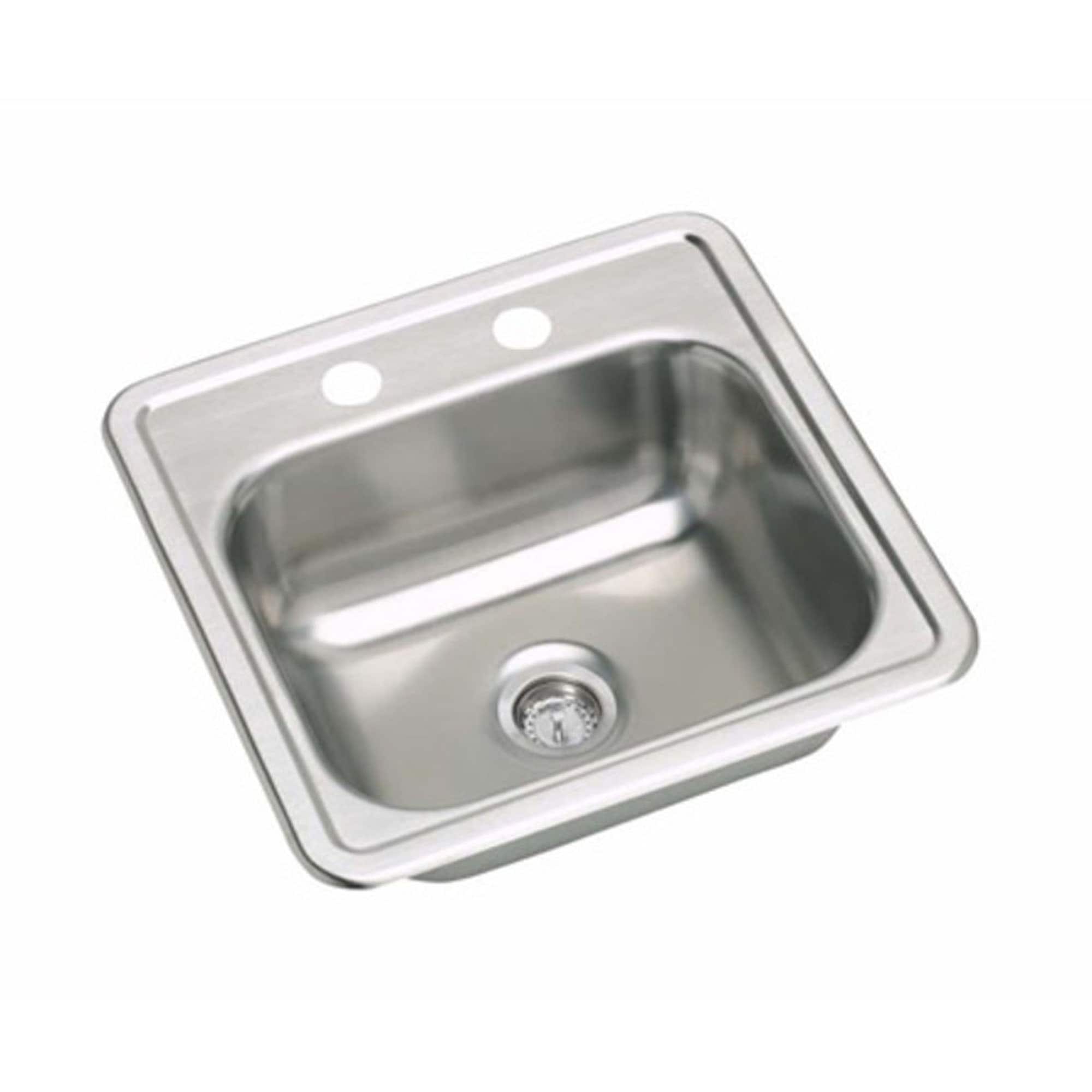 PROFLO PFSR151561 Drop-in 15-in x 15-in Stainless steel Single bowl 23 -Gauge Kitchen Sink