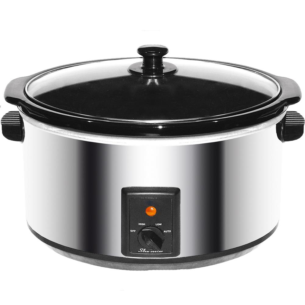 brentwood 84983289M 8-Quart Silver Oval Slow Cooker