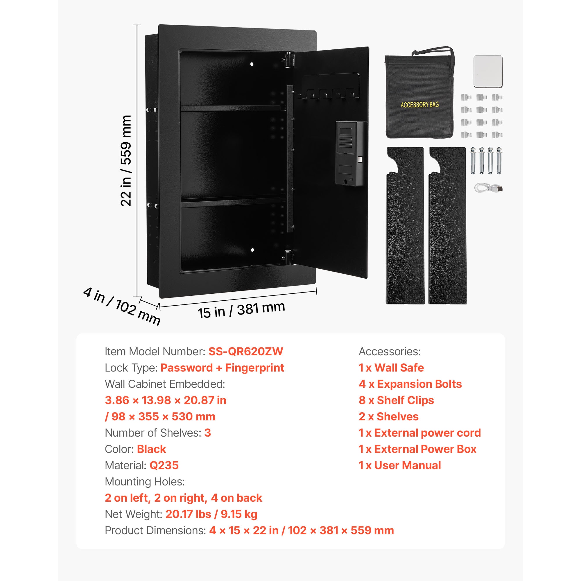 GIVIMO LW047GIVSS1023 Floor-Wall-Safes - View #8