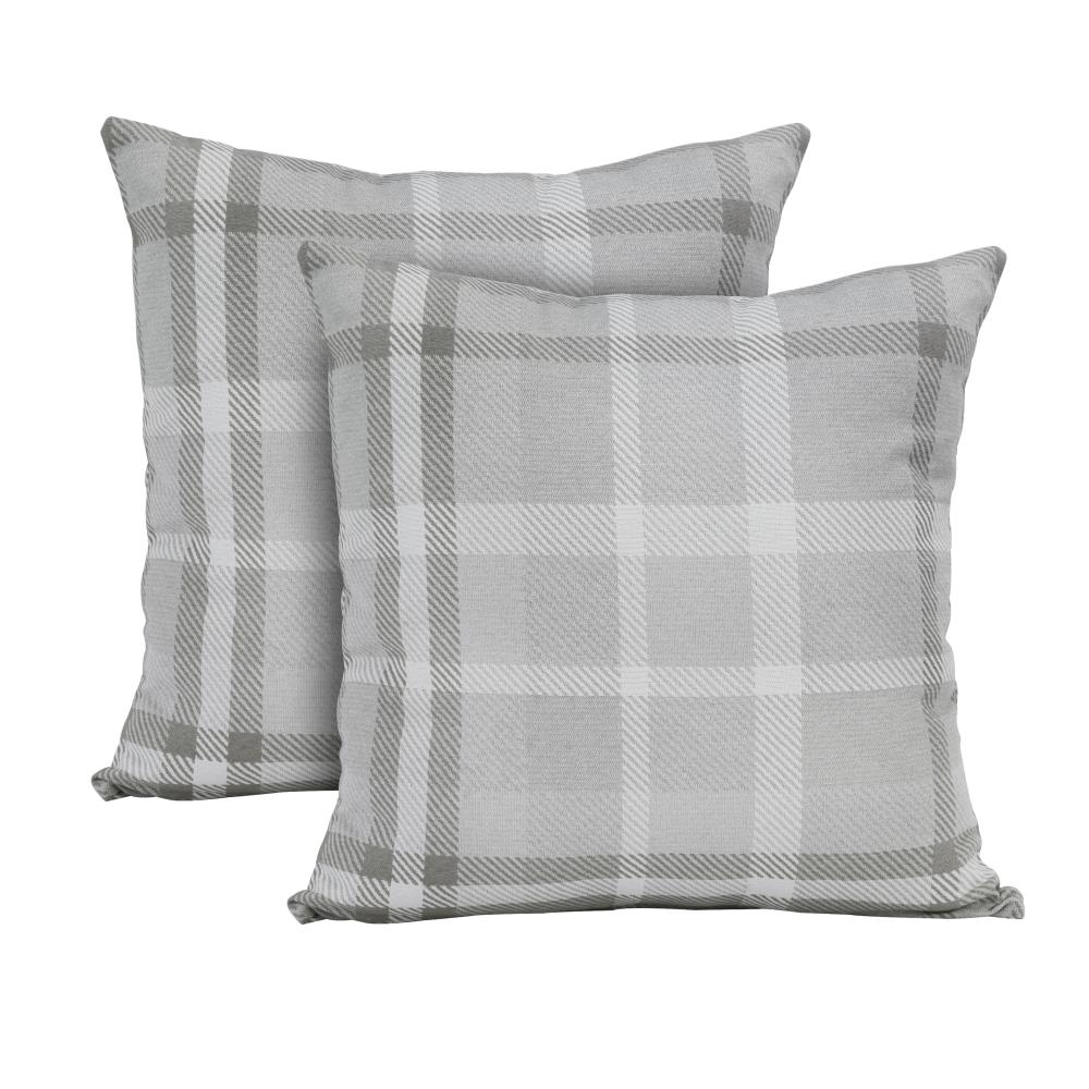 Astella KT2-TP24-FA31 Pacifica 2-Pack Striped Tartan Hemp Rectangular Lumbar Pillow