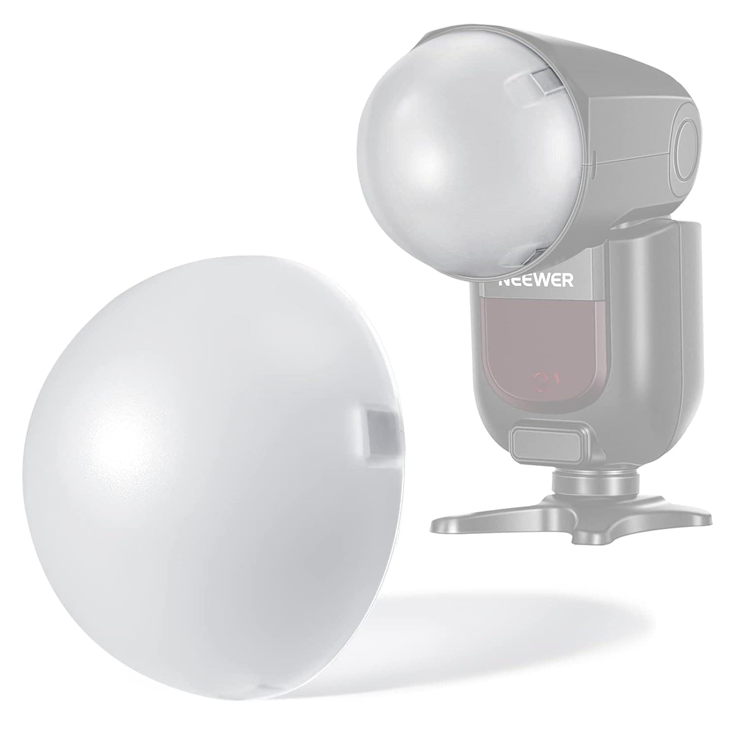 NEEWER Magnetic Dome Diffuser for Round Head Speedlite Flash Compatible with Z3R Z2PRO Z2 Z1 and Godox V1 Series