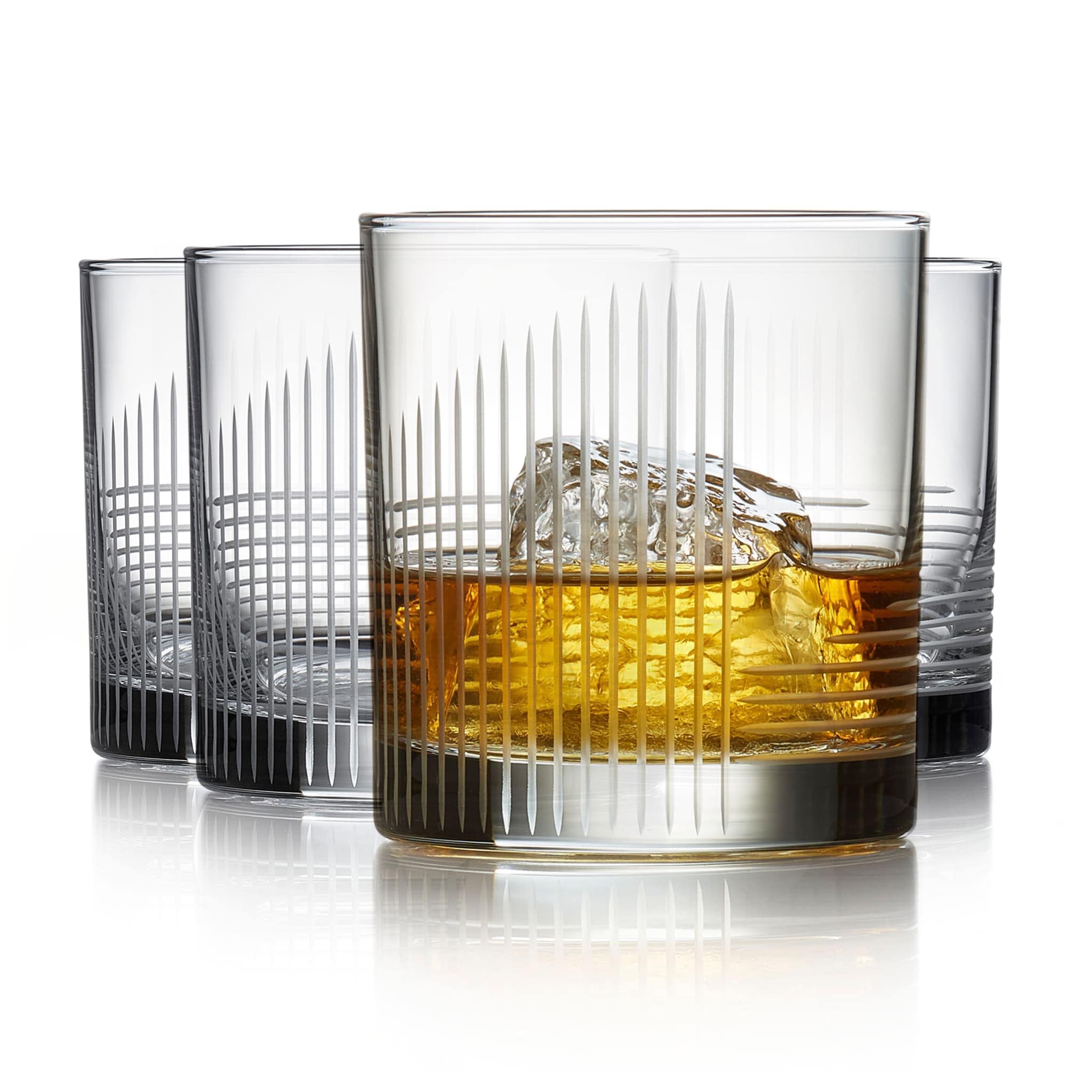 Libbey L94058 Cut Cocktails Passage Rocks Glasses 11 ounce Set of 4