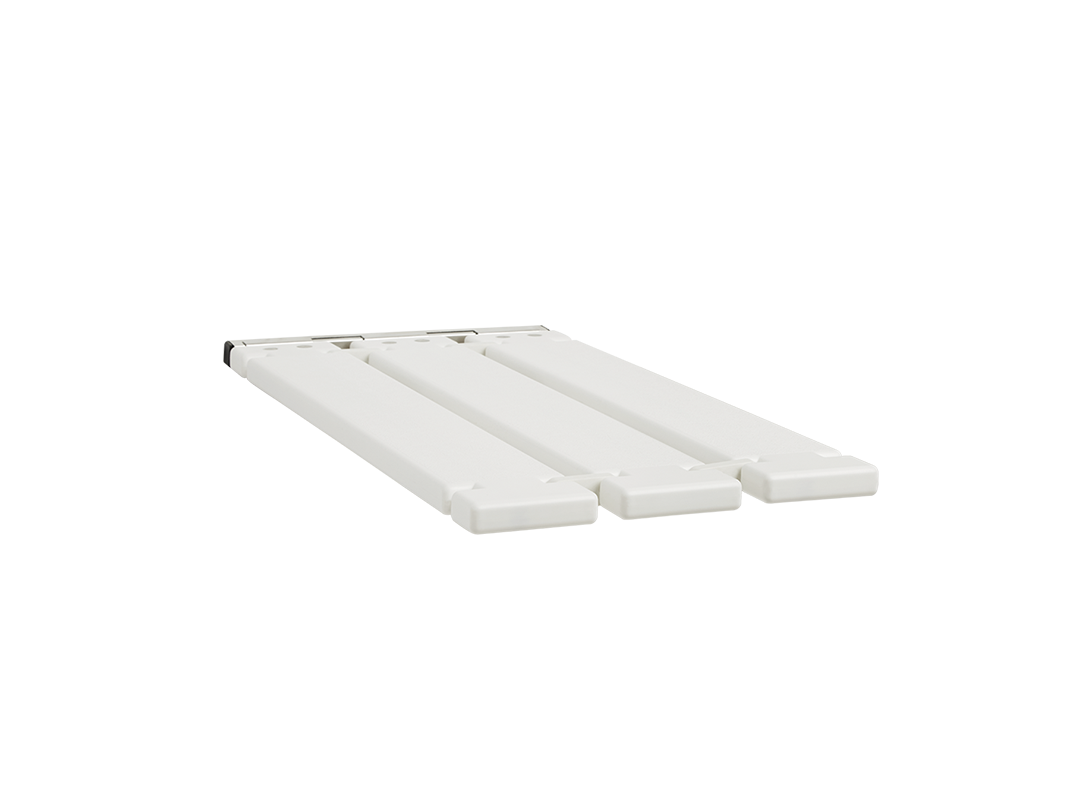 Seachrome TFRS-290150-MW Blow Molded White HDPE Plastic Solid surface Wall mount Shower chair ADA Compliant