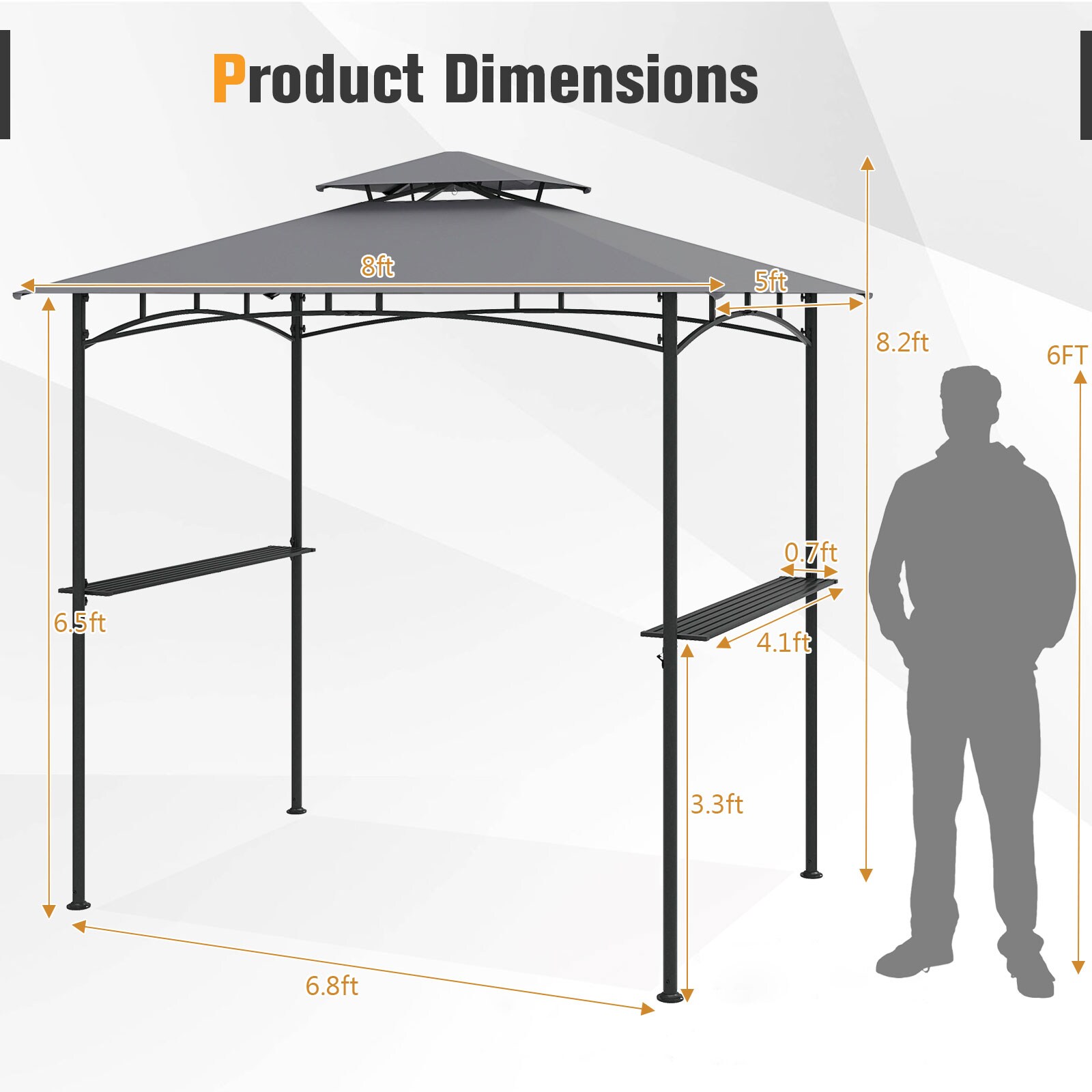 Slickblue D-CO-RG78321PN Wood-Resin-Gazebos - View #5
