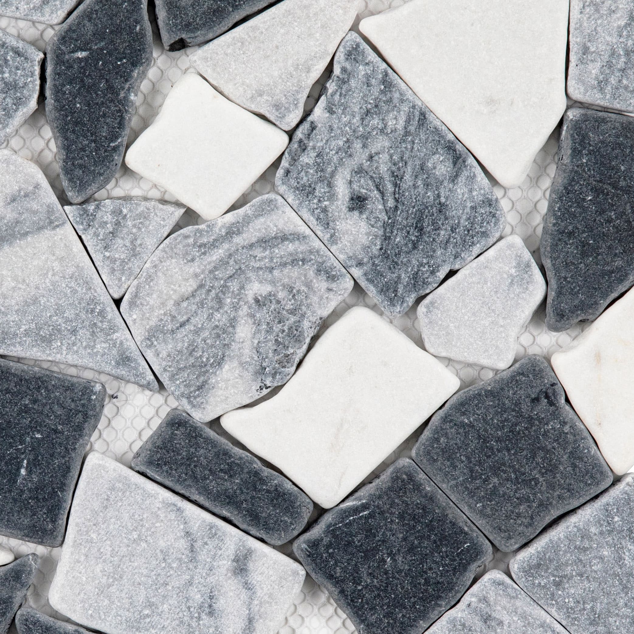 Giorbello G7020-SMPL Sample- Gray 12-in x 12-in Matte Marble Look Floor and Wall Tile
