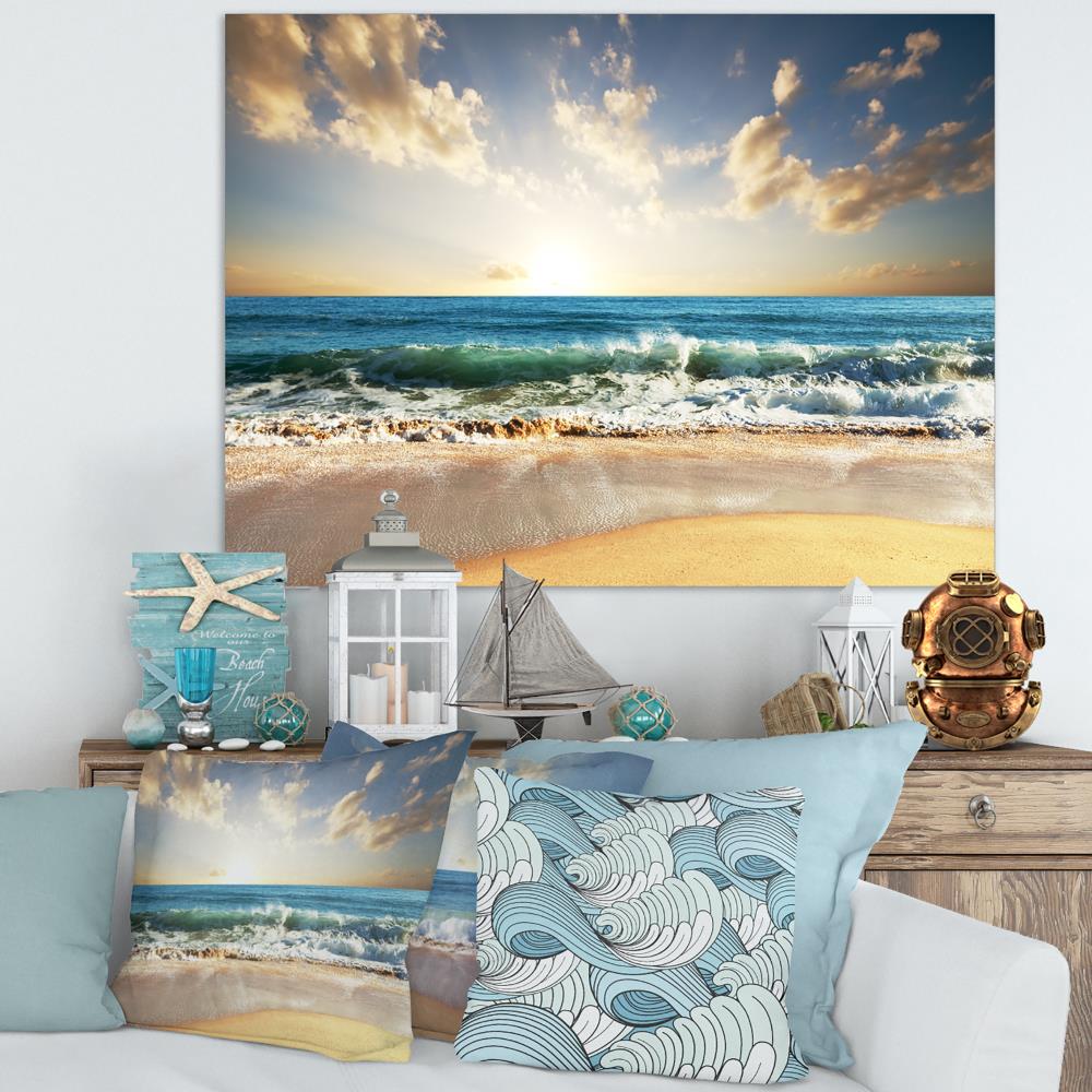 Designart 30-in H x 40-in W Coastal Print on Canvas in the Wall Art ...